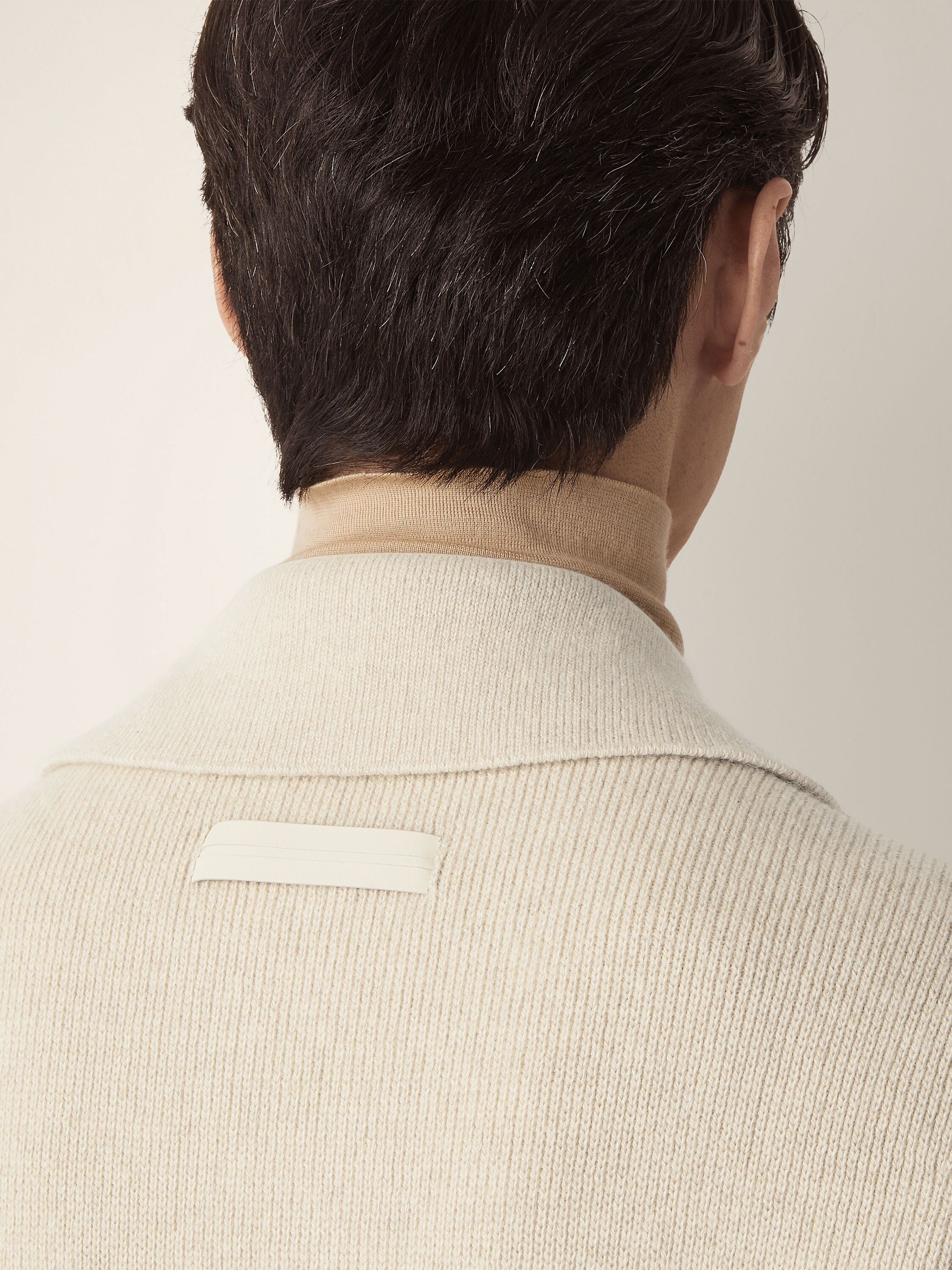 Cream White Oasi Cashmere Polo Shirt Product detail photo #1