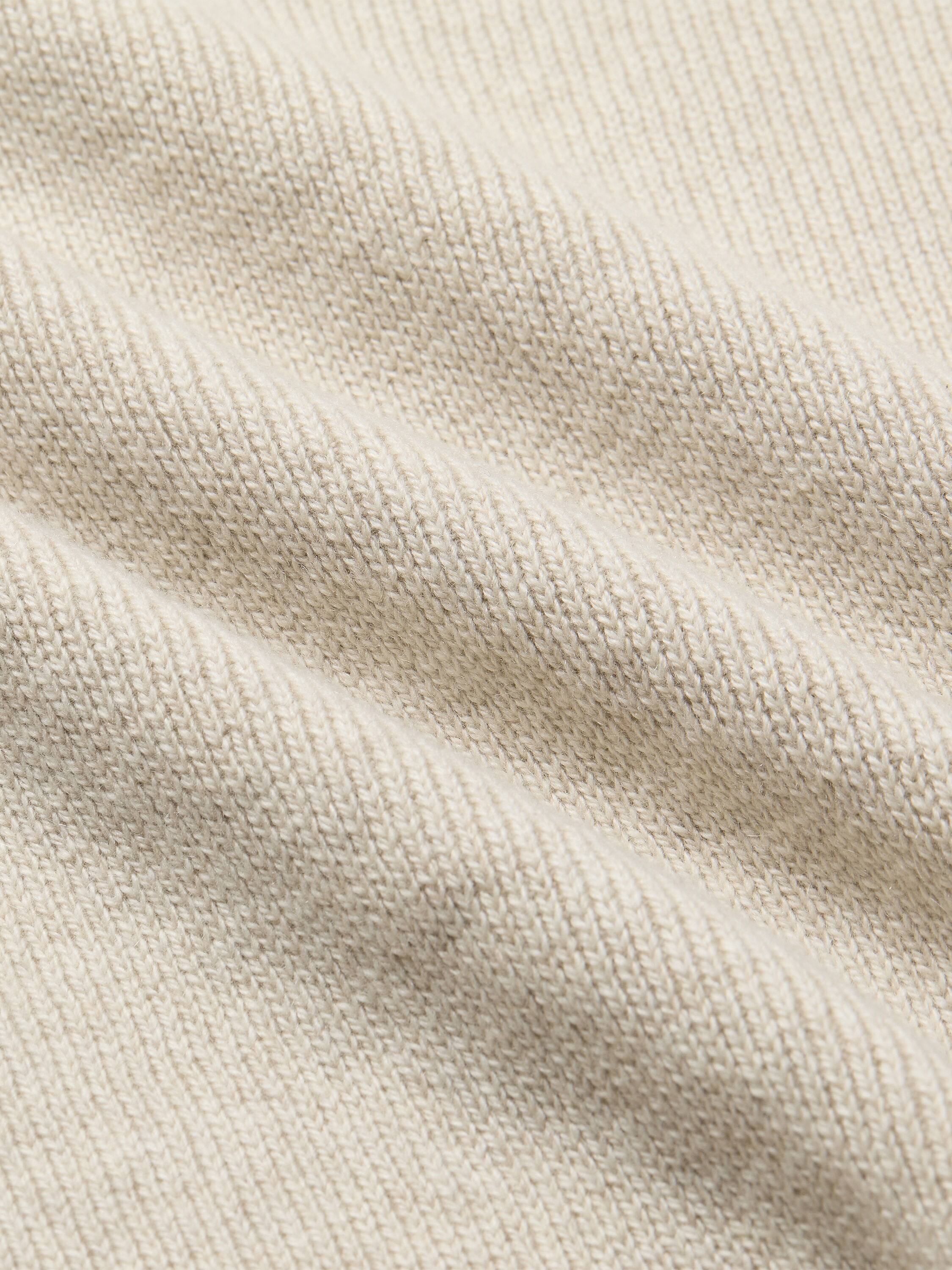 Cream White Oasi Cashmere Polo Shirt Product detail photo #4