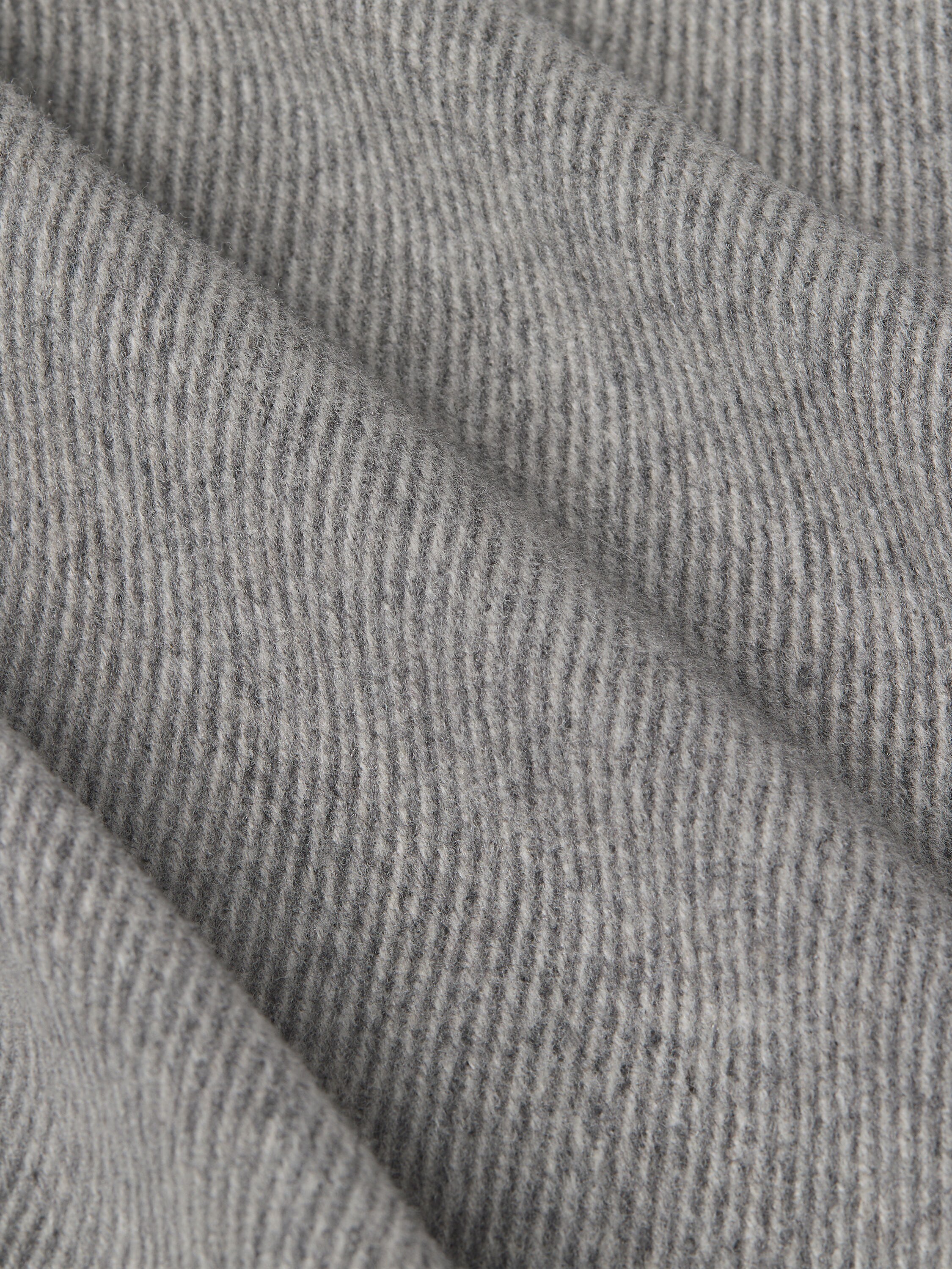 Grey Mélange Wool and Cashmere Blouson Product detail photo #4