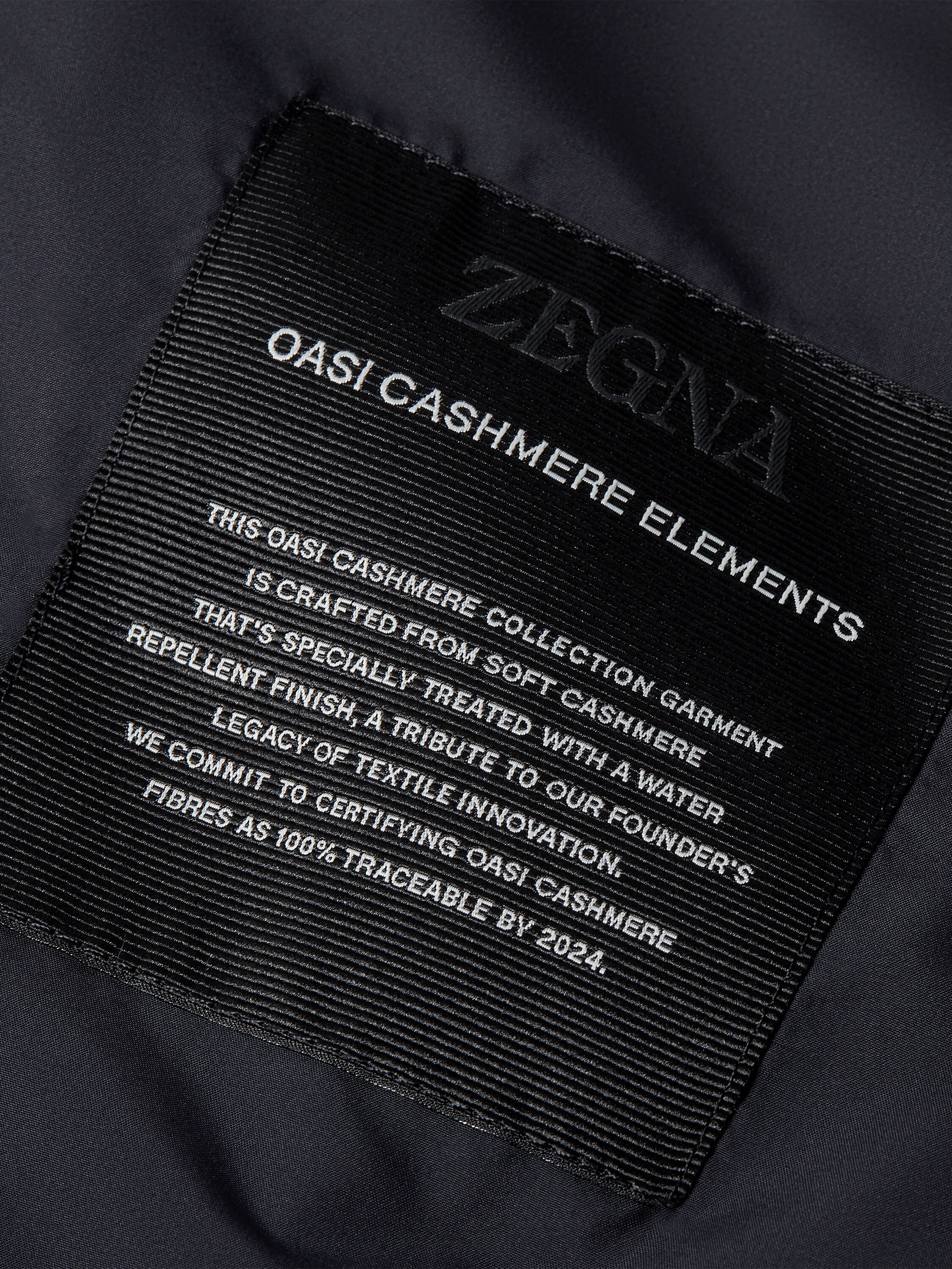 Navy Blue Oasi Cashmere Elements Bomber Product detail photo #2