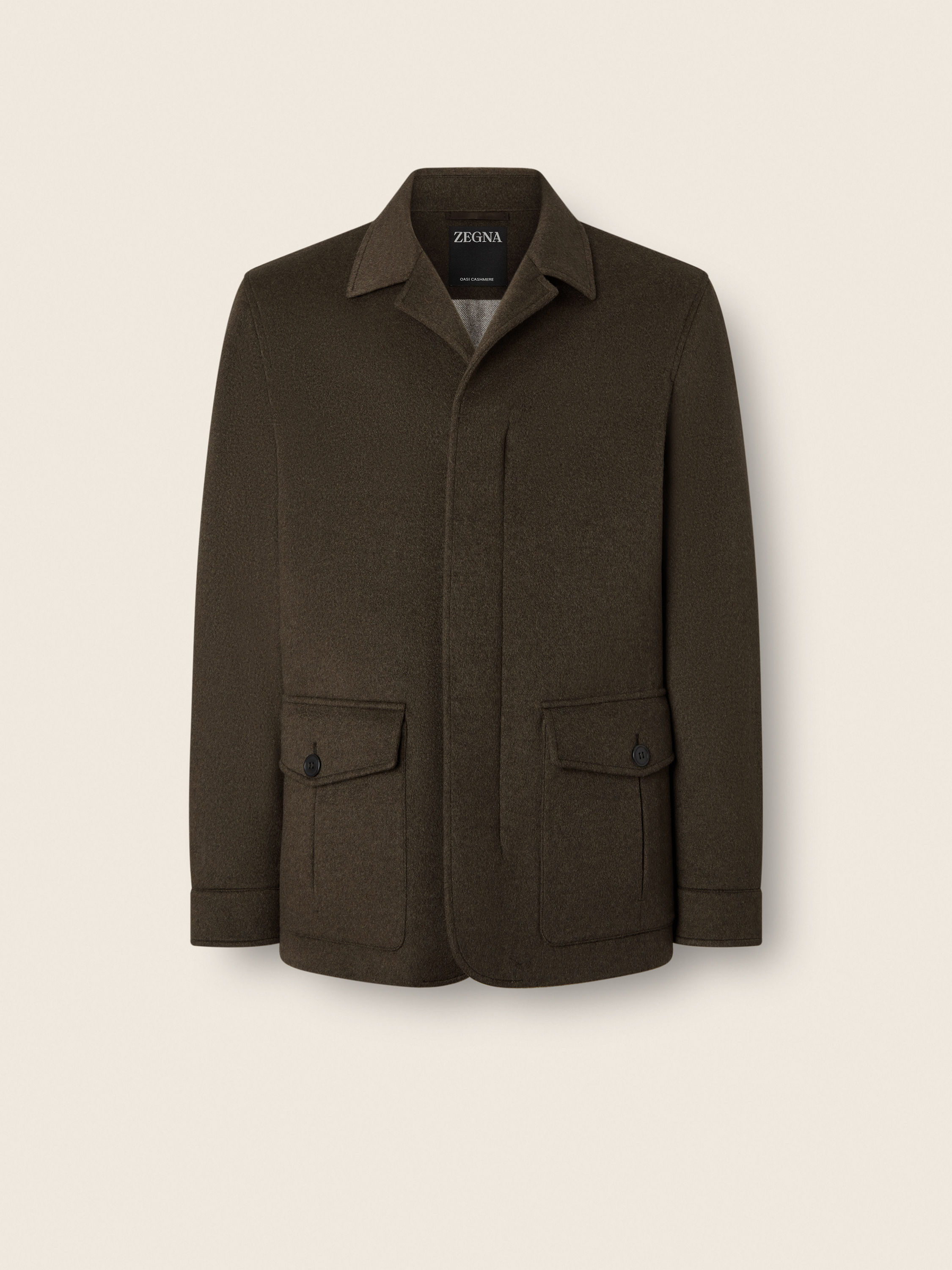 Dark Olive Green Oasi Cashmere Elements Falcon Jacket Main product photo