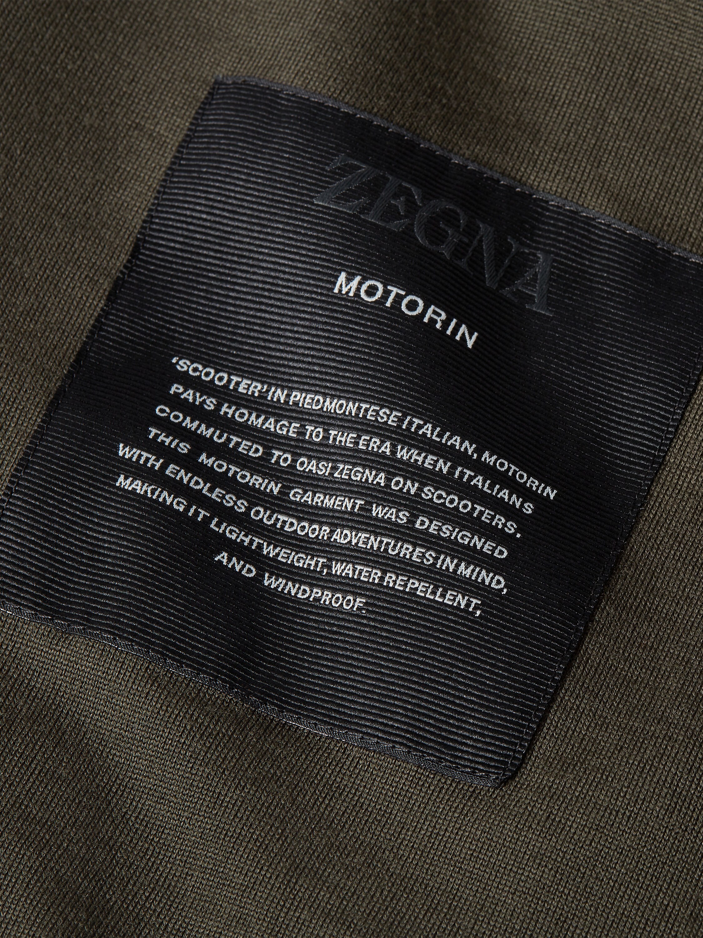 Dark Olive Green Microfiber Motorin 100cc Blouson Product detail photo #2