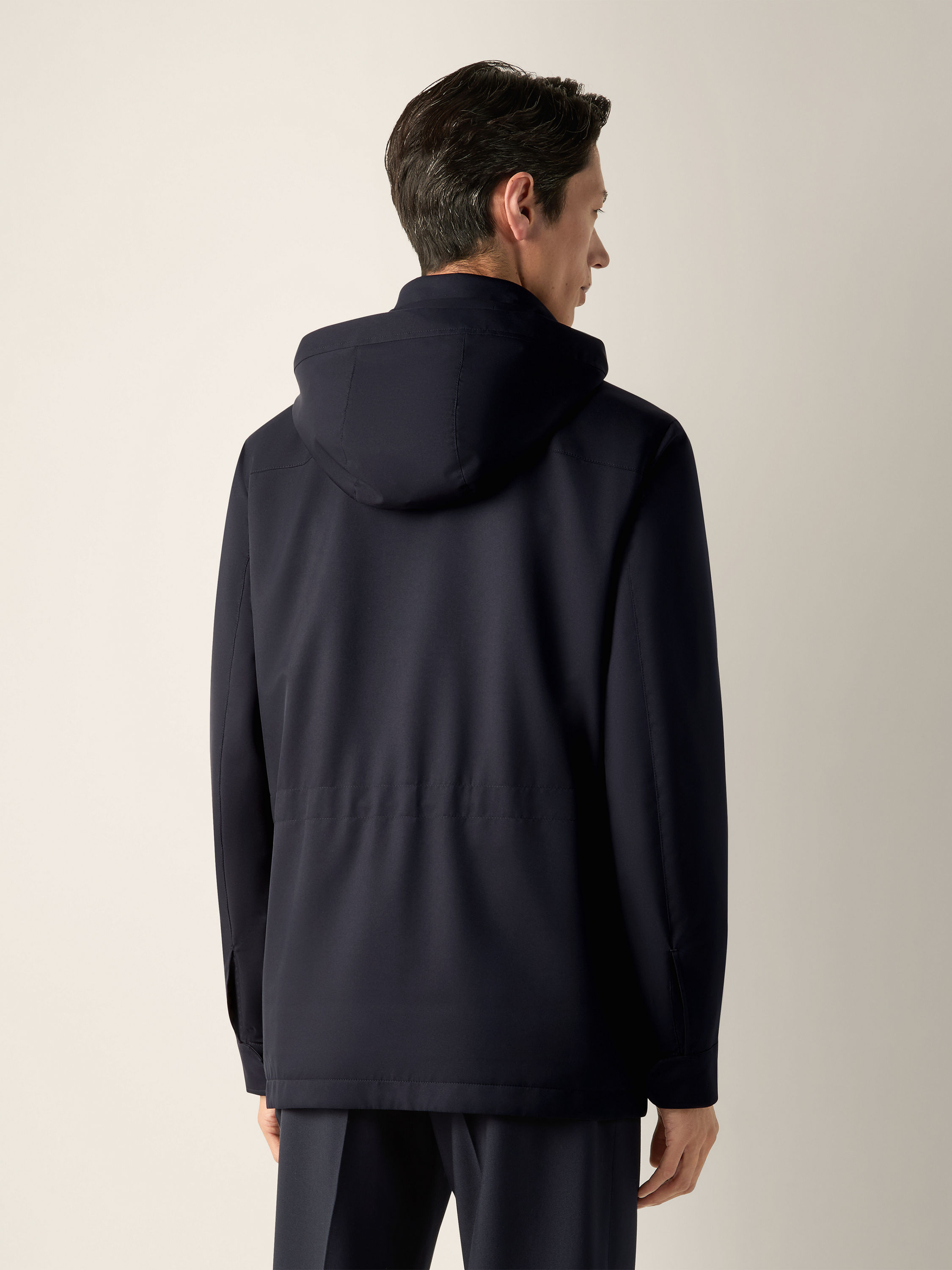 Navy Blue Microfiber Motorin 300cc Car Coat Product detail photo #5
