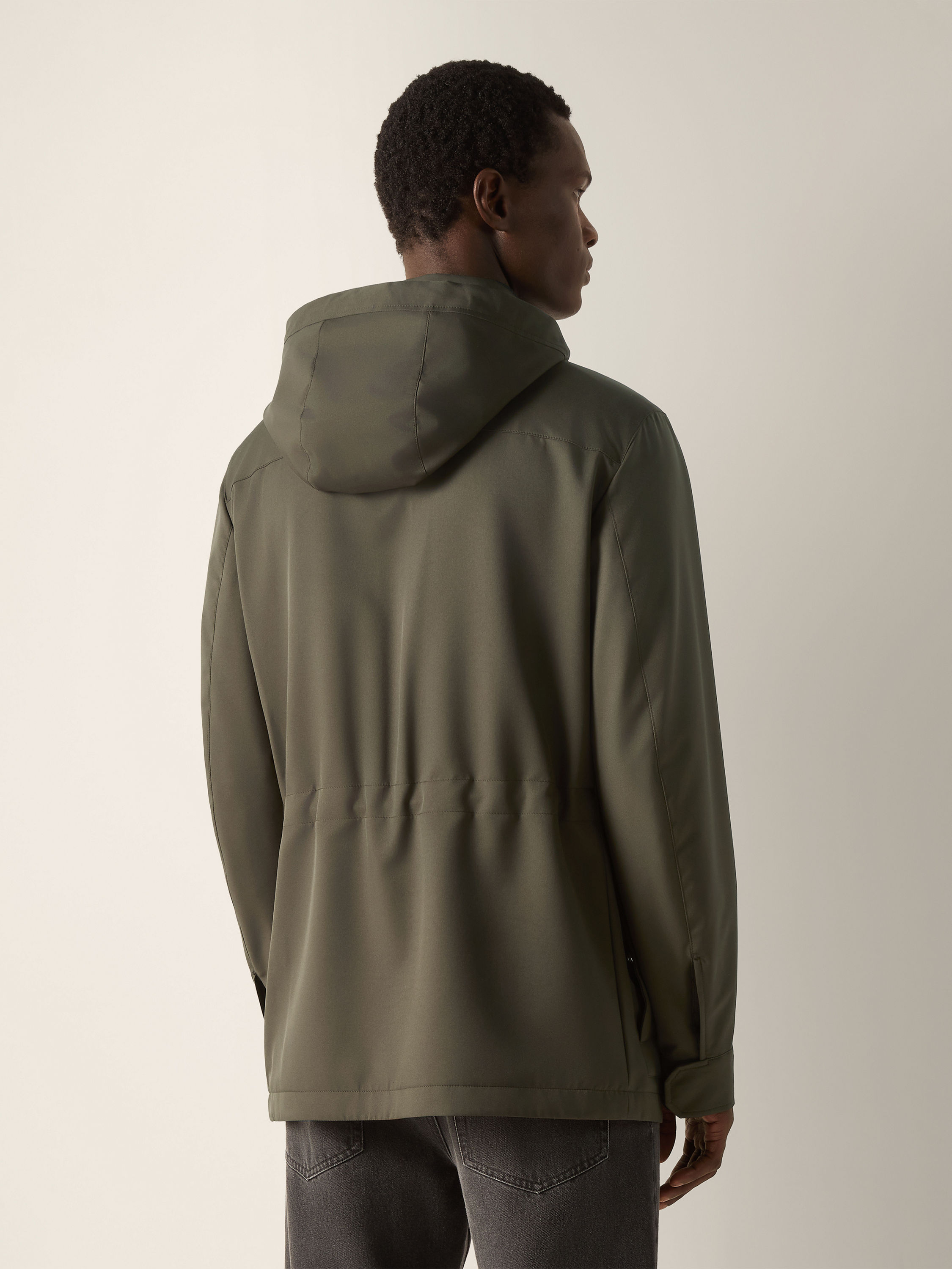 Dark Olive Green Microfiber Motorin 250cc Car Coat Product detail photo #5