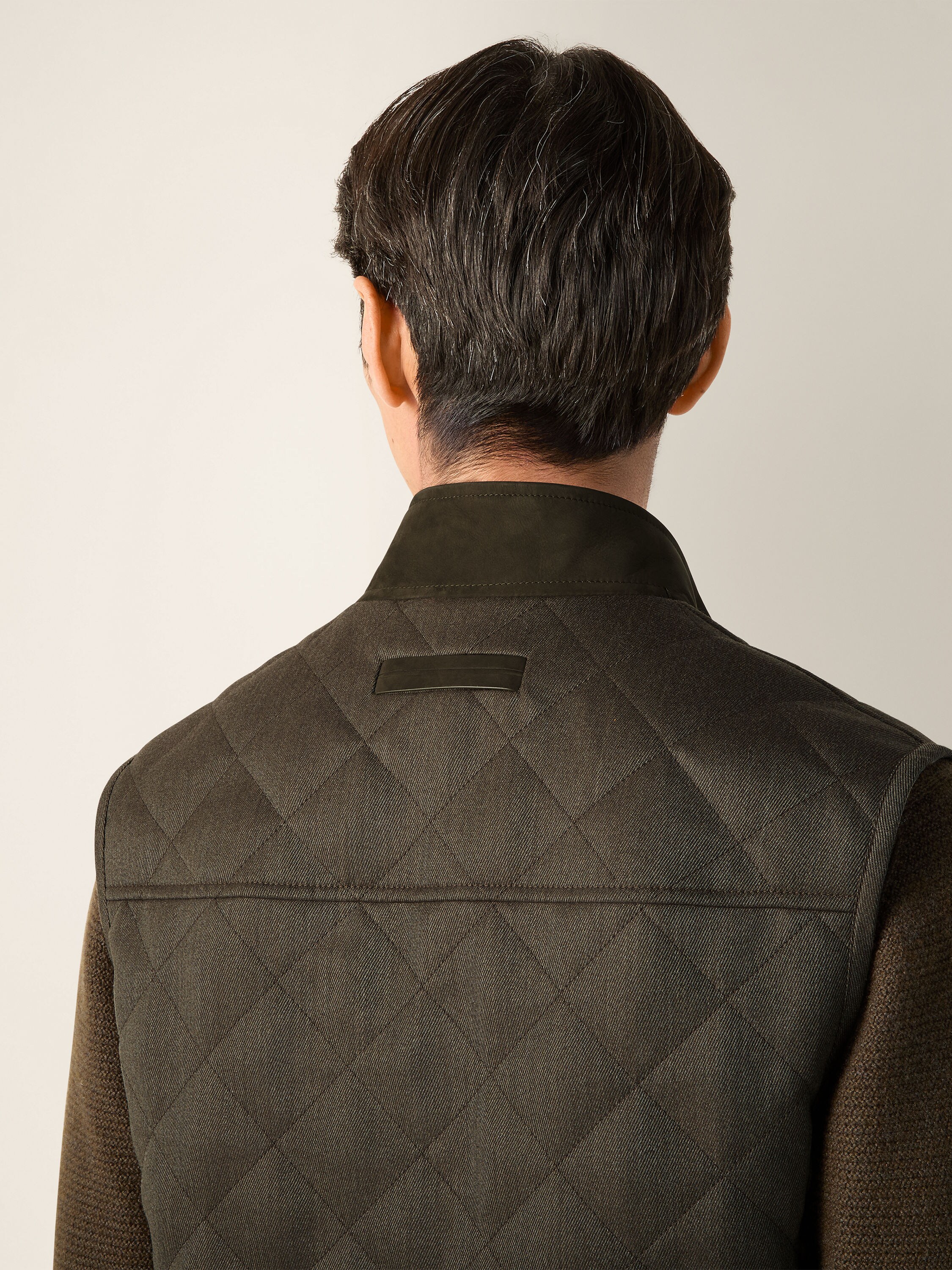 Dark Olive Green Trofeo 15milmil15 Wool Vest Product detail photo #2