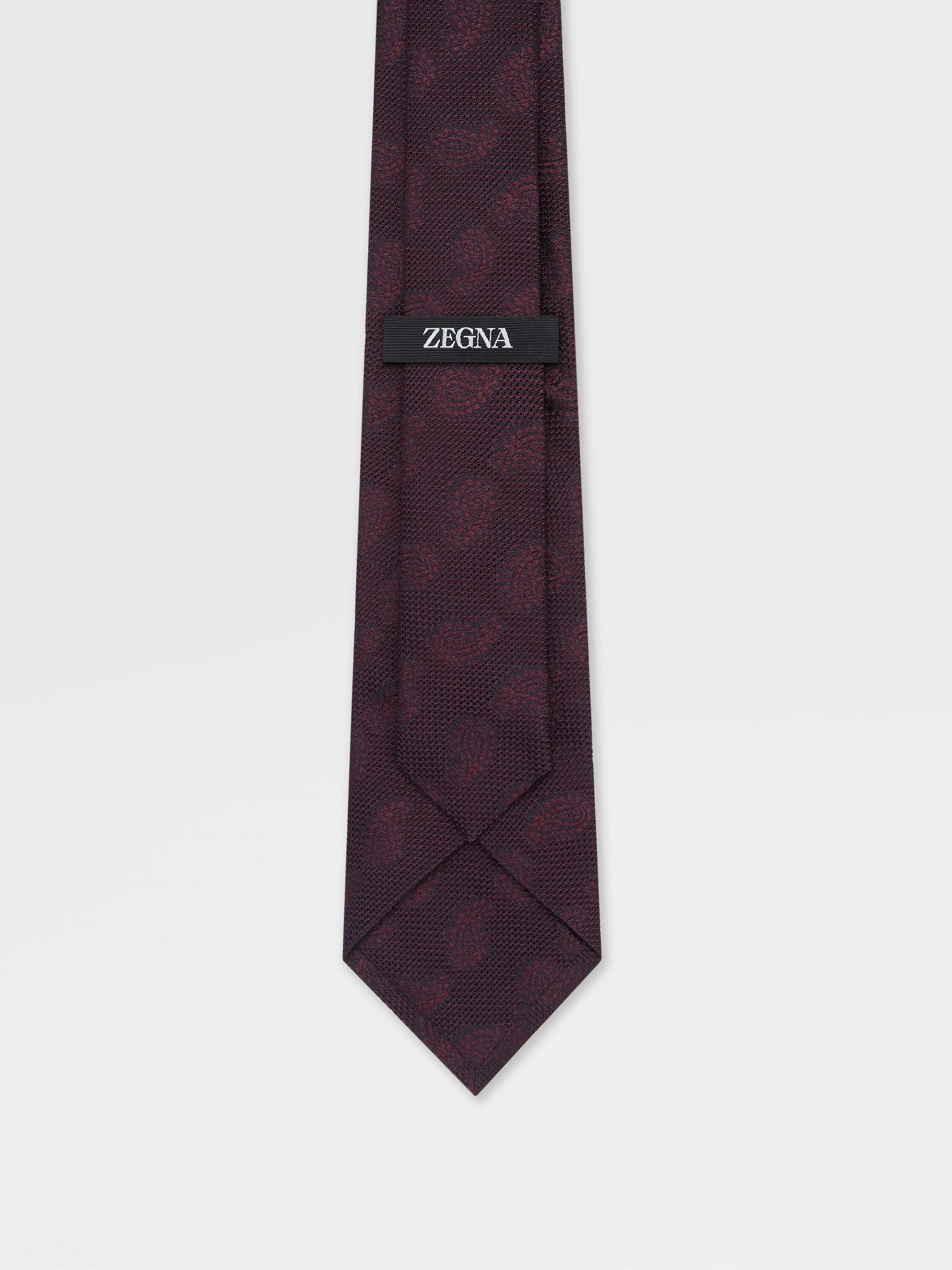 Burgundy Silk Tie Product detail photo #2