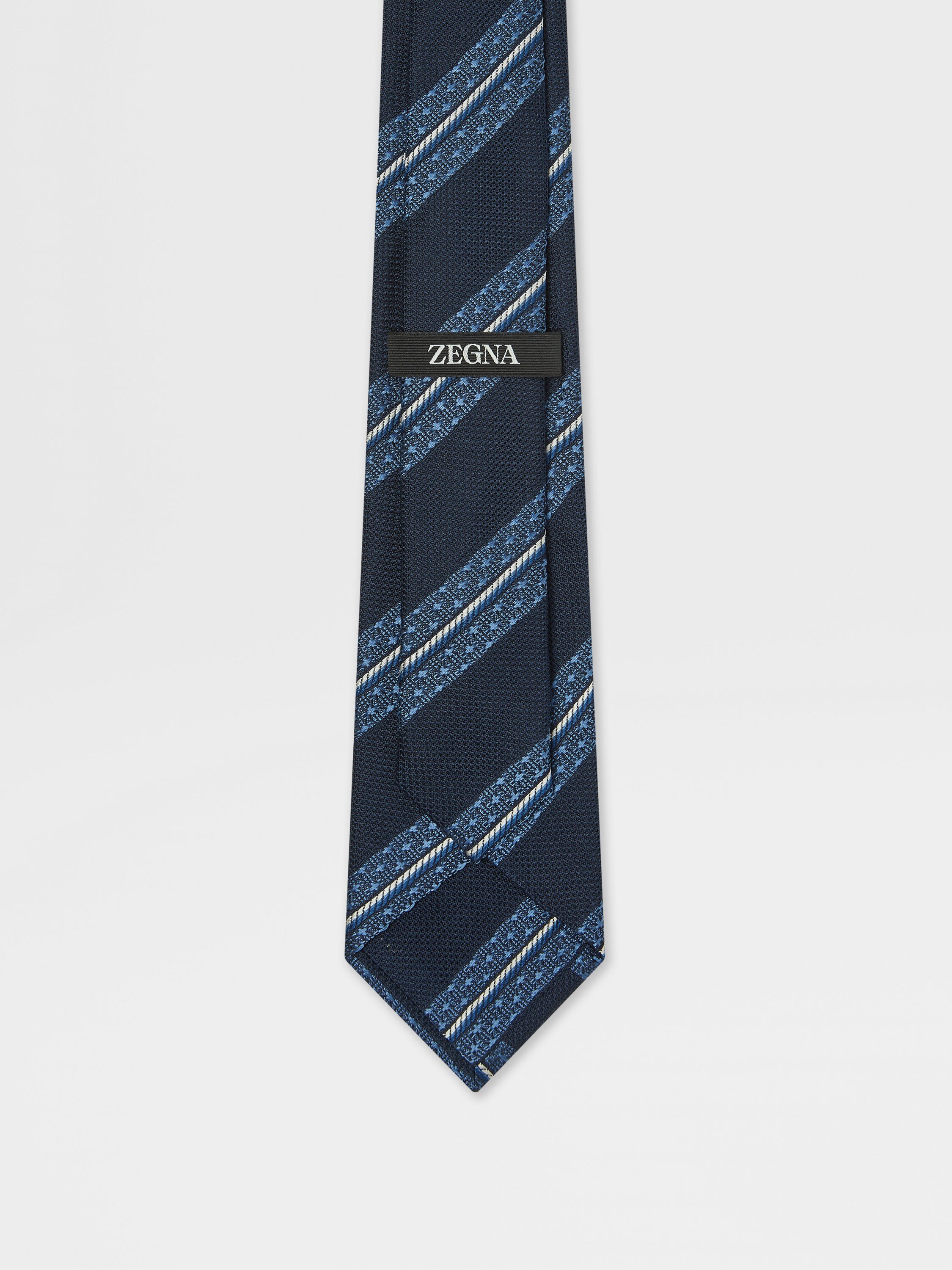 午夜蓝桑蚕丝领带 產品細節圖 #2