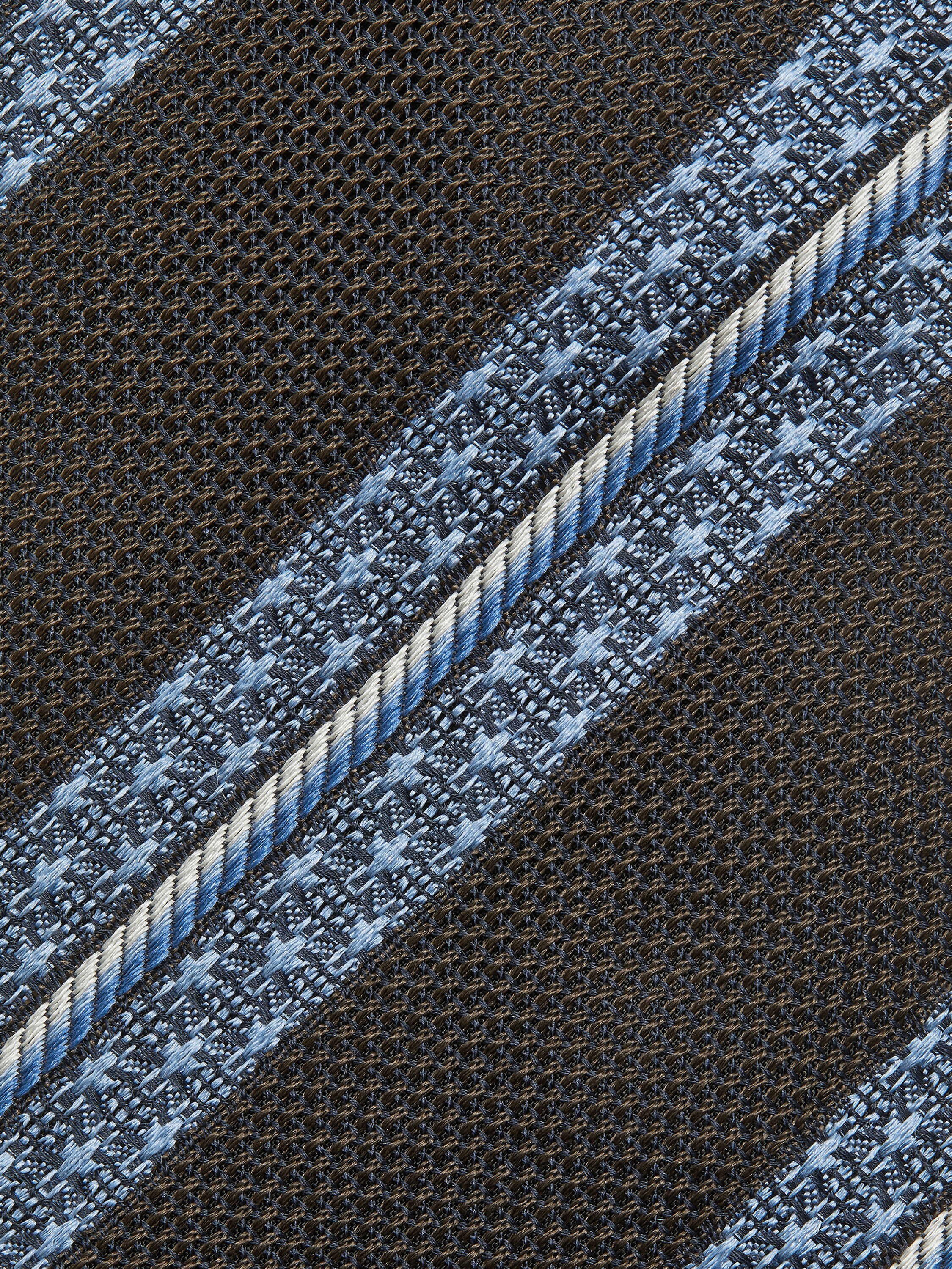 深棕色桑蚕丝领带 產品細節圖 #1