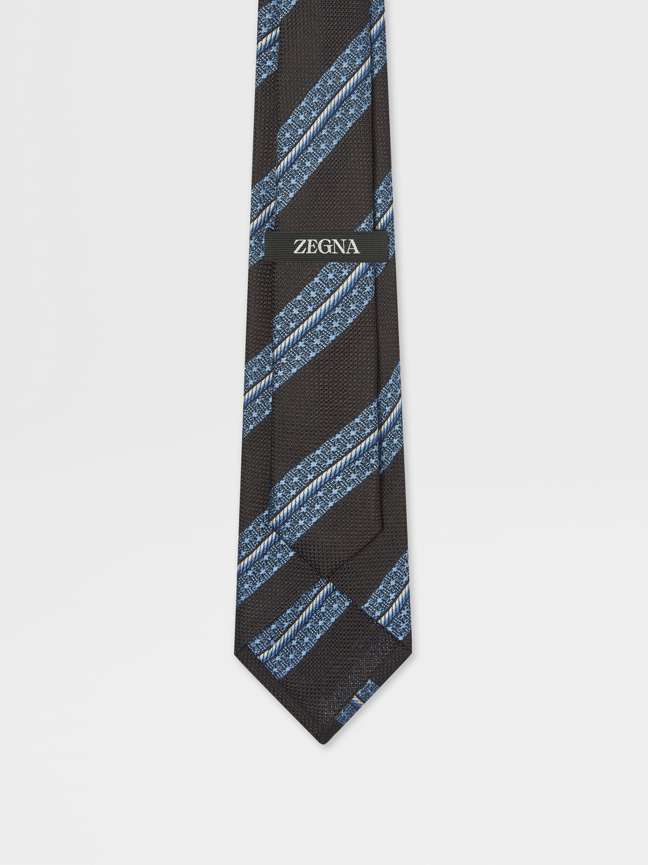 深棕色桑蚕丝领带 產品細節圖 #2