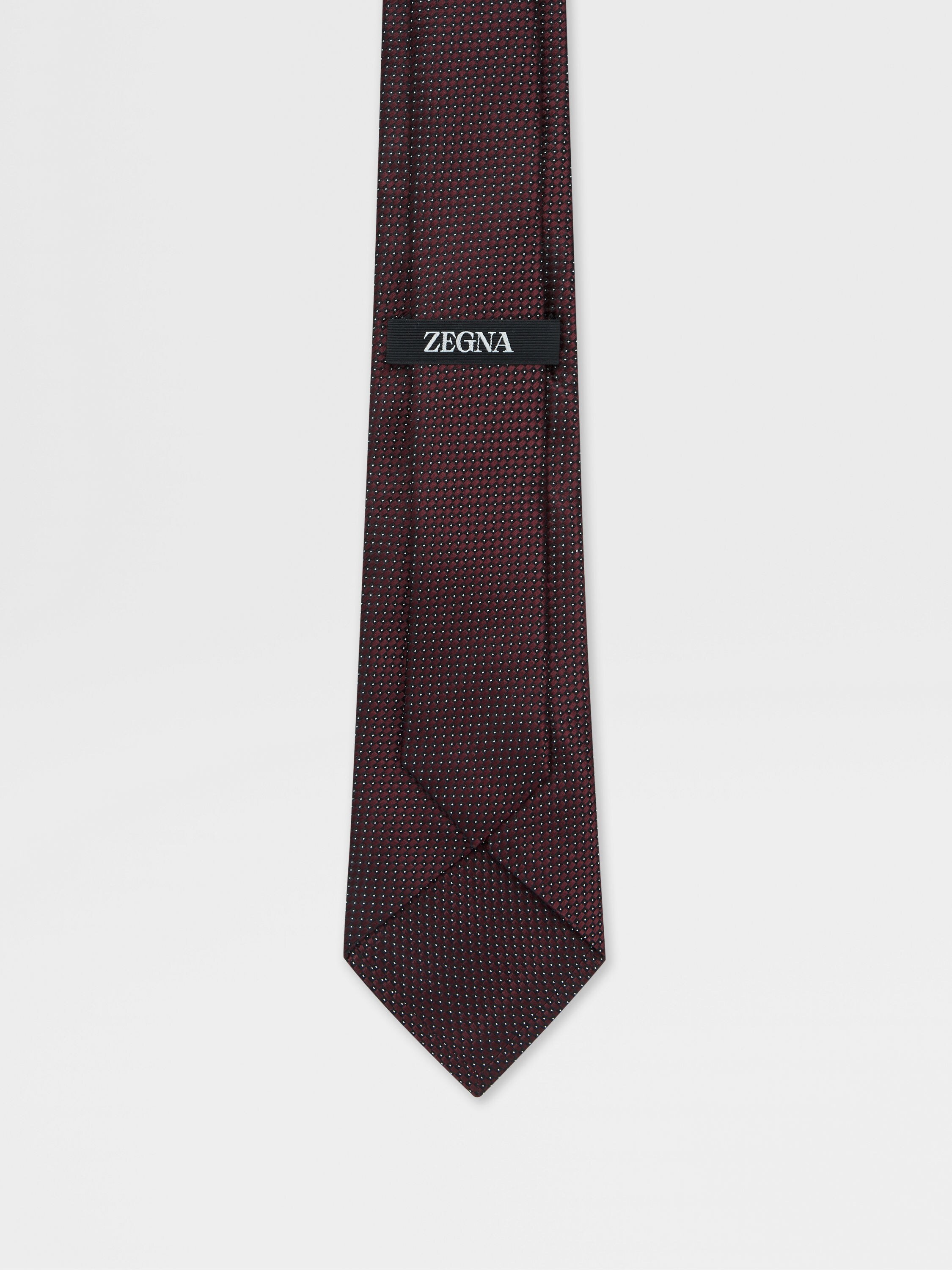 Burgundy Silk Tie Product detail photo #2