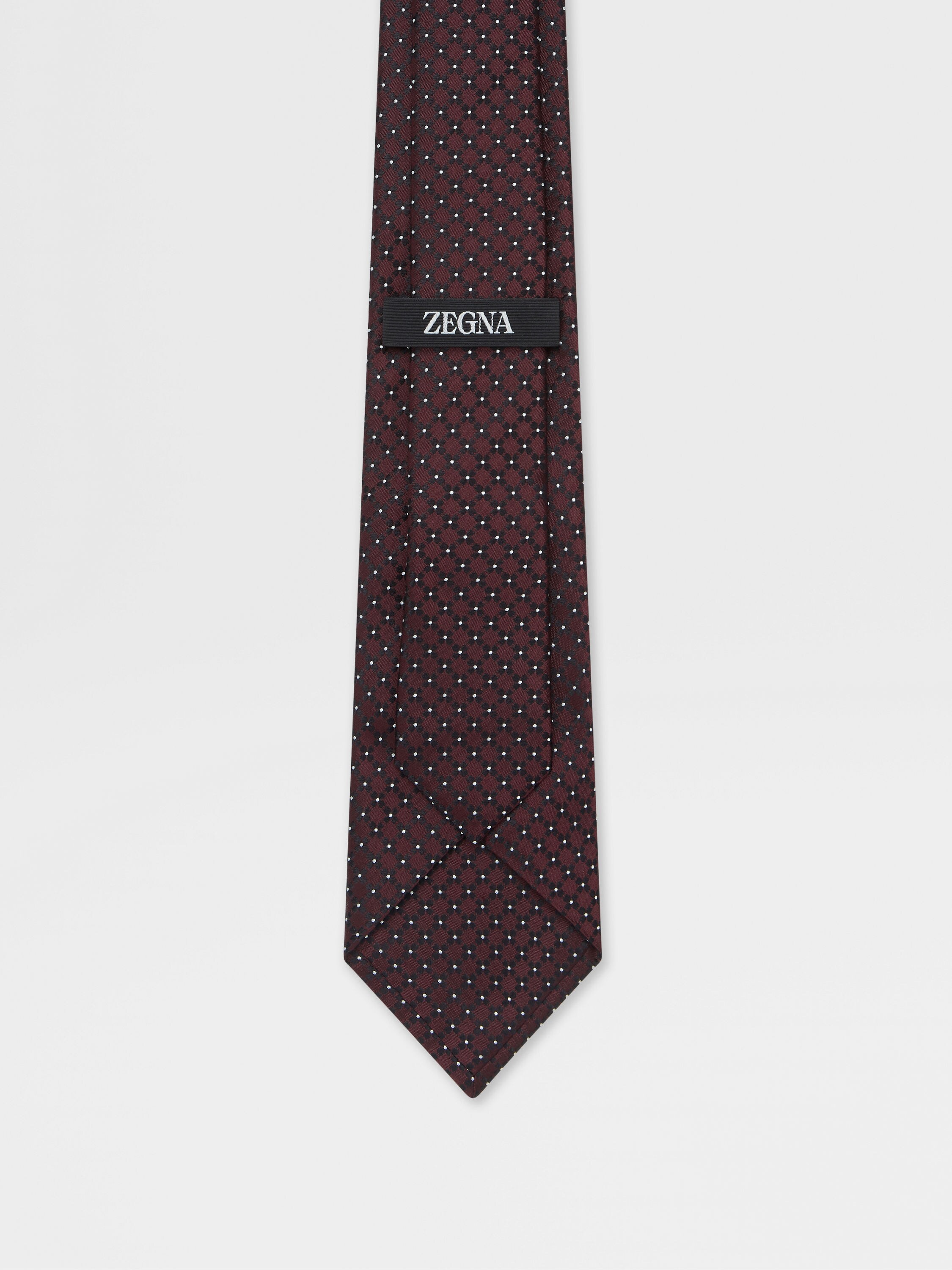 Burgundy Silk Tie Product detail photo #2