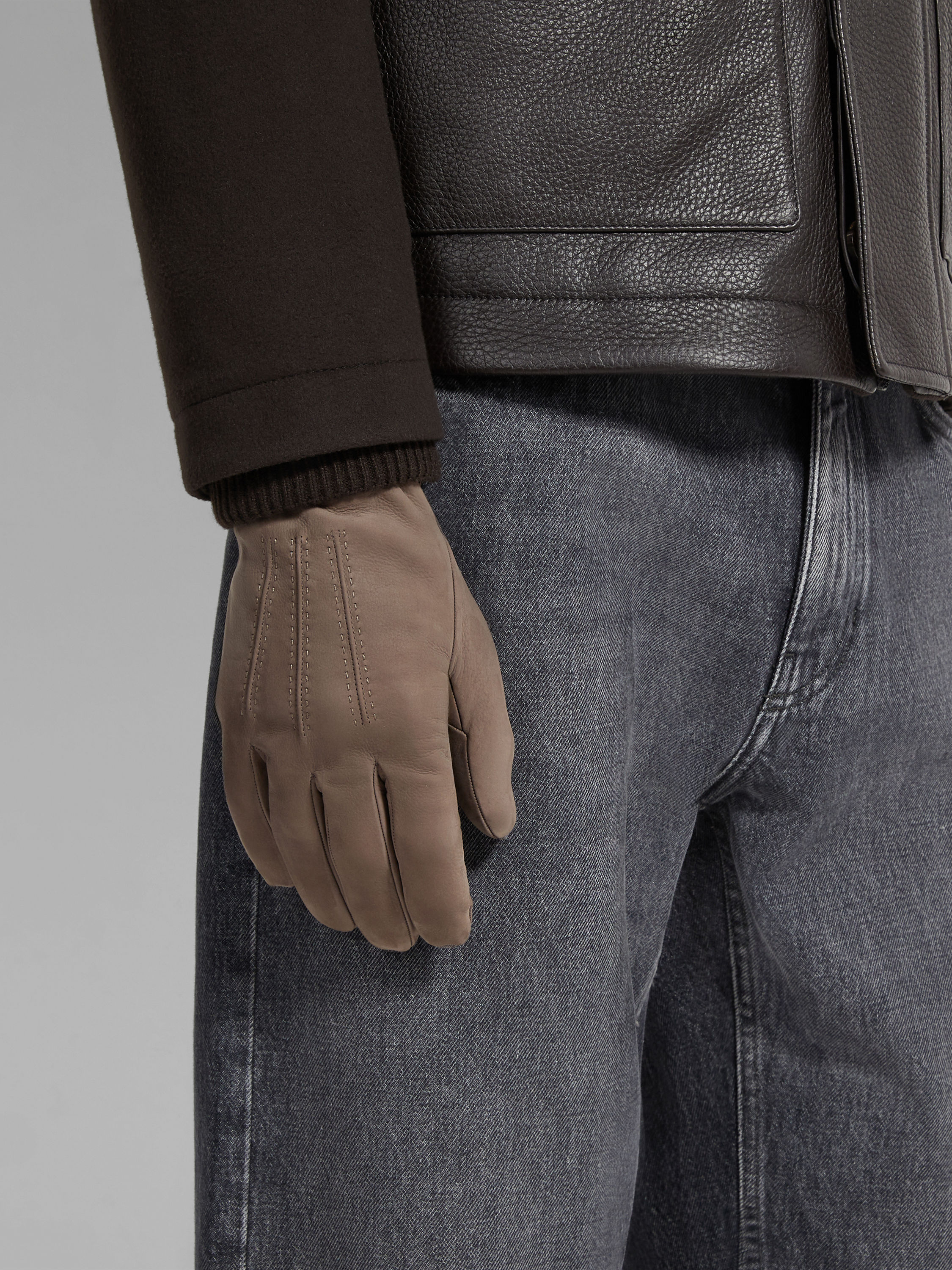 Brown SECONDSKIN Gloves Product detail photo #2