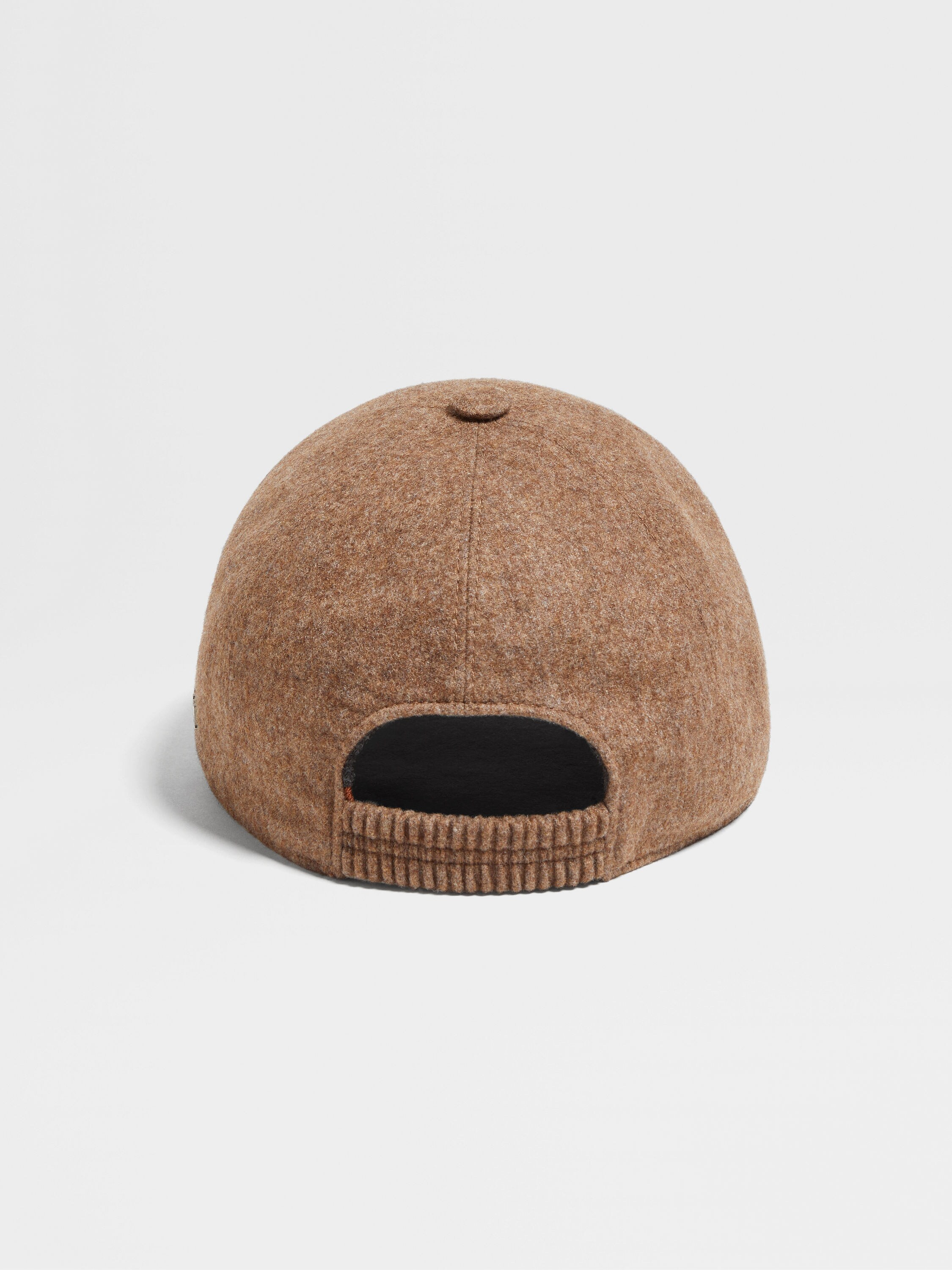 Brown Mélange Oasi Cashmere Baseball Cap Product detail photo #2