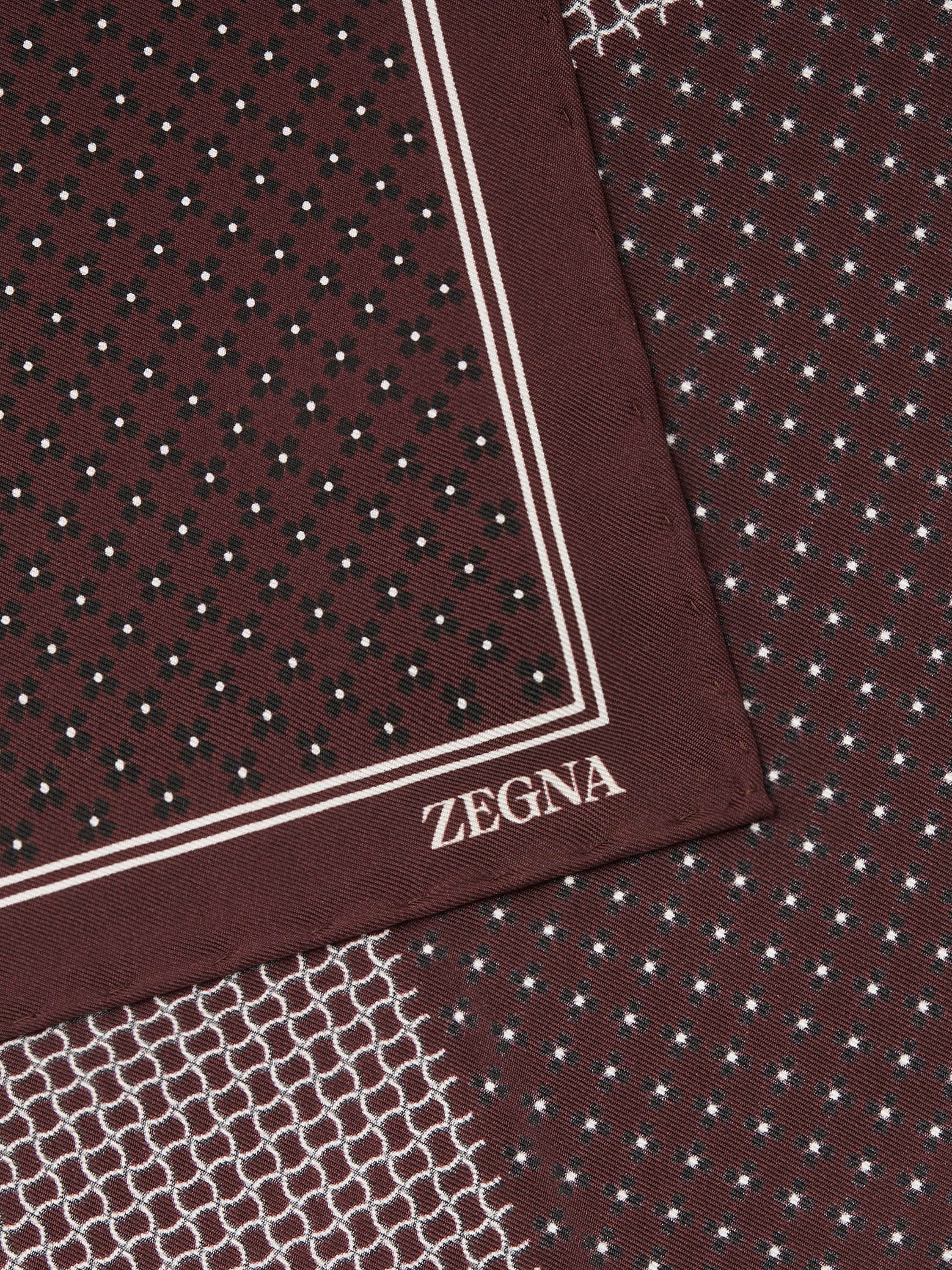 Burgundy Silk Pocket Square Product detail photo #1