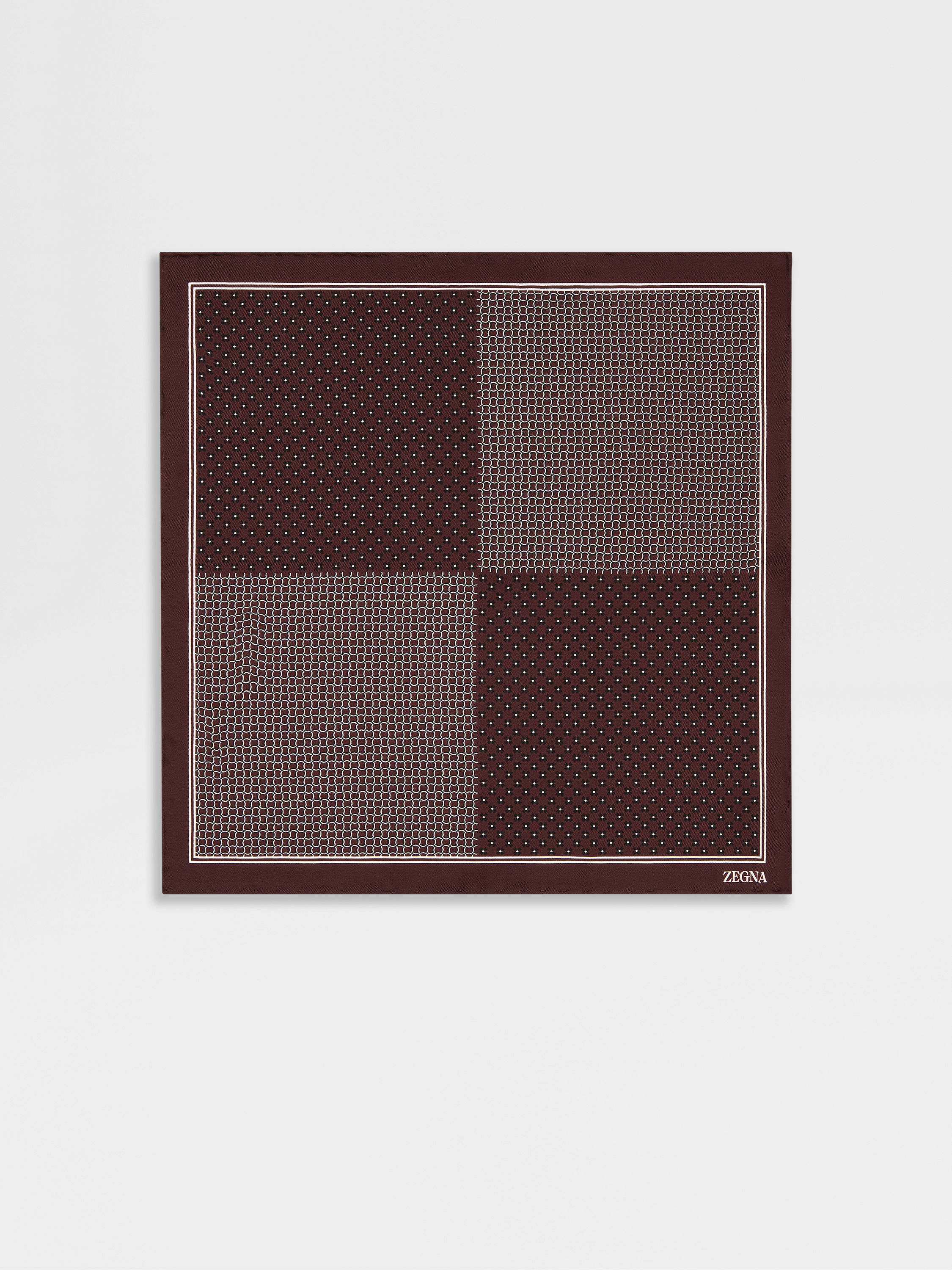 Burgundy Silk Pocket Square Product detail photo #2