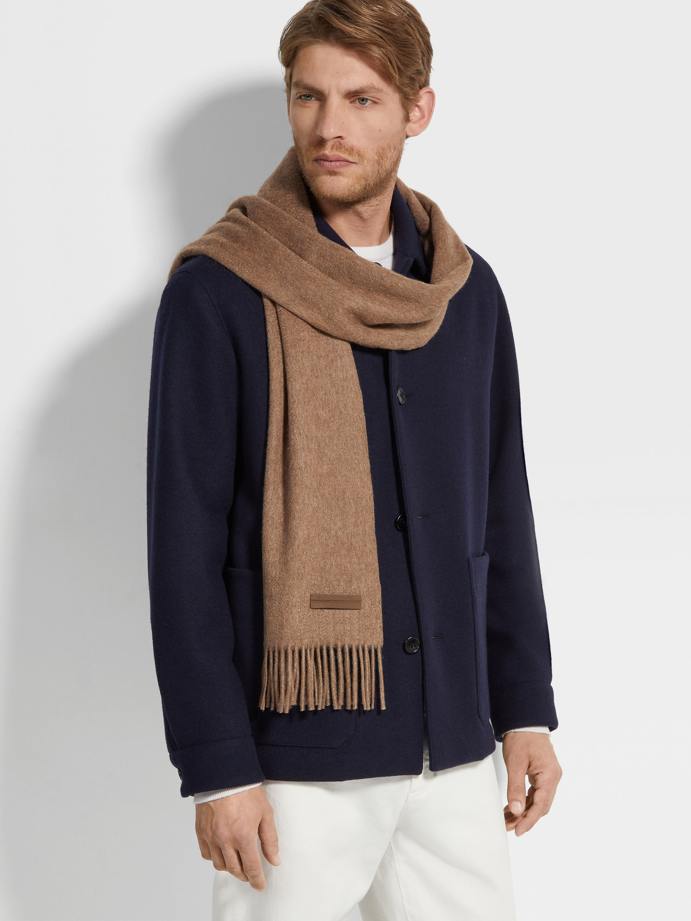 Brown Oasi Cashmere Scarf Product detail photo #2