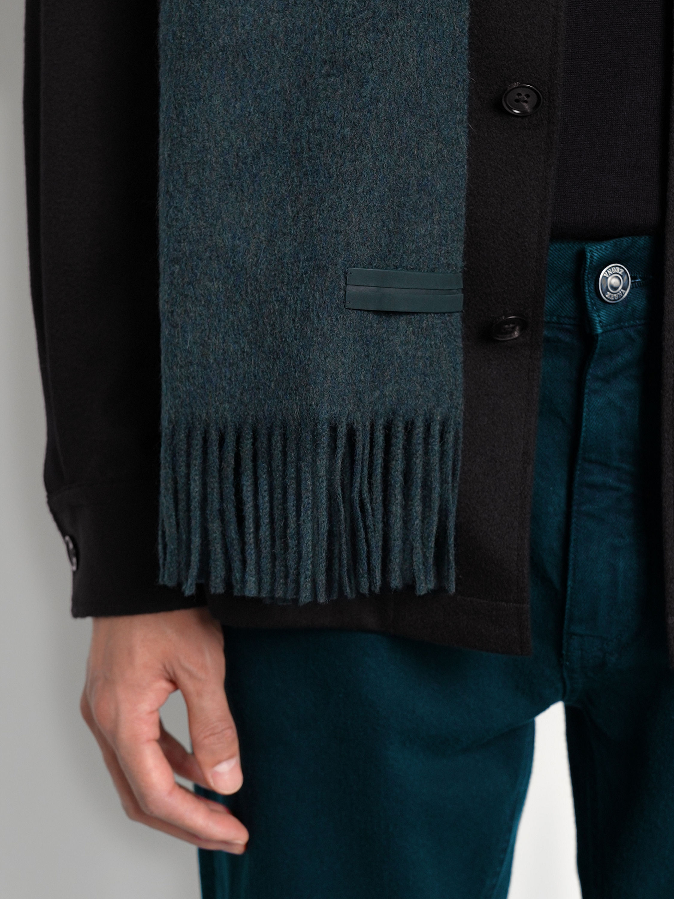 Dark Green Oasi Cashmere Scarf