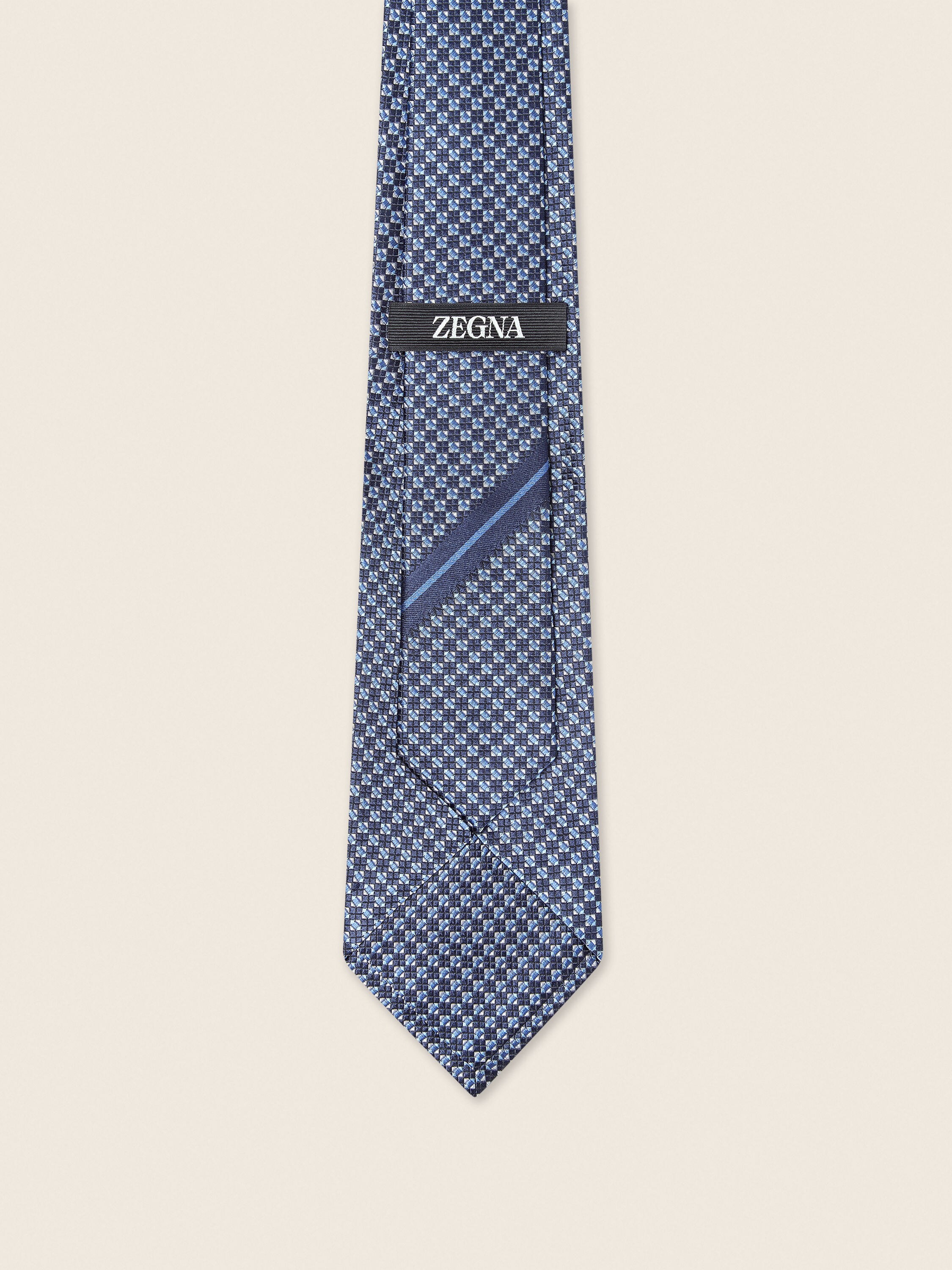 Navy Blue Silk Tie Product detail photo #2