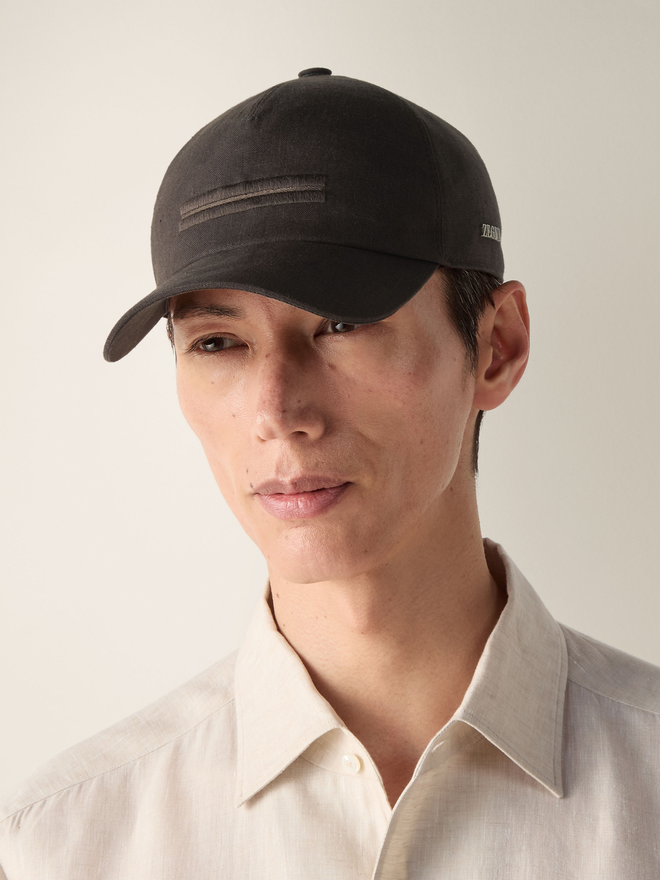 深棕色 Oasi Lino 棒球帽 产品细节图 #2