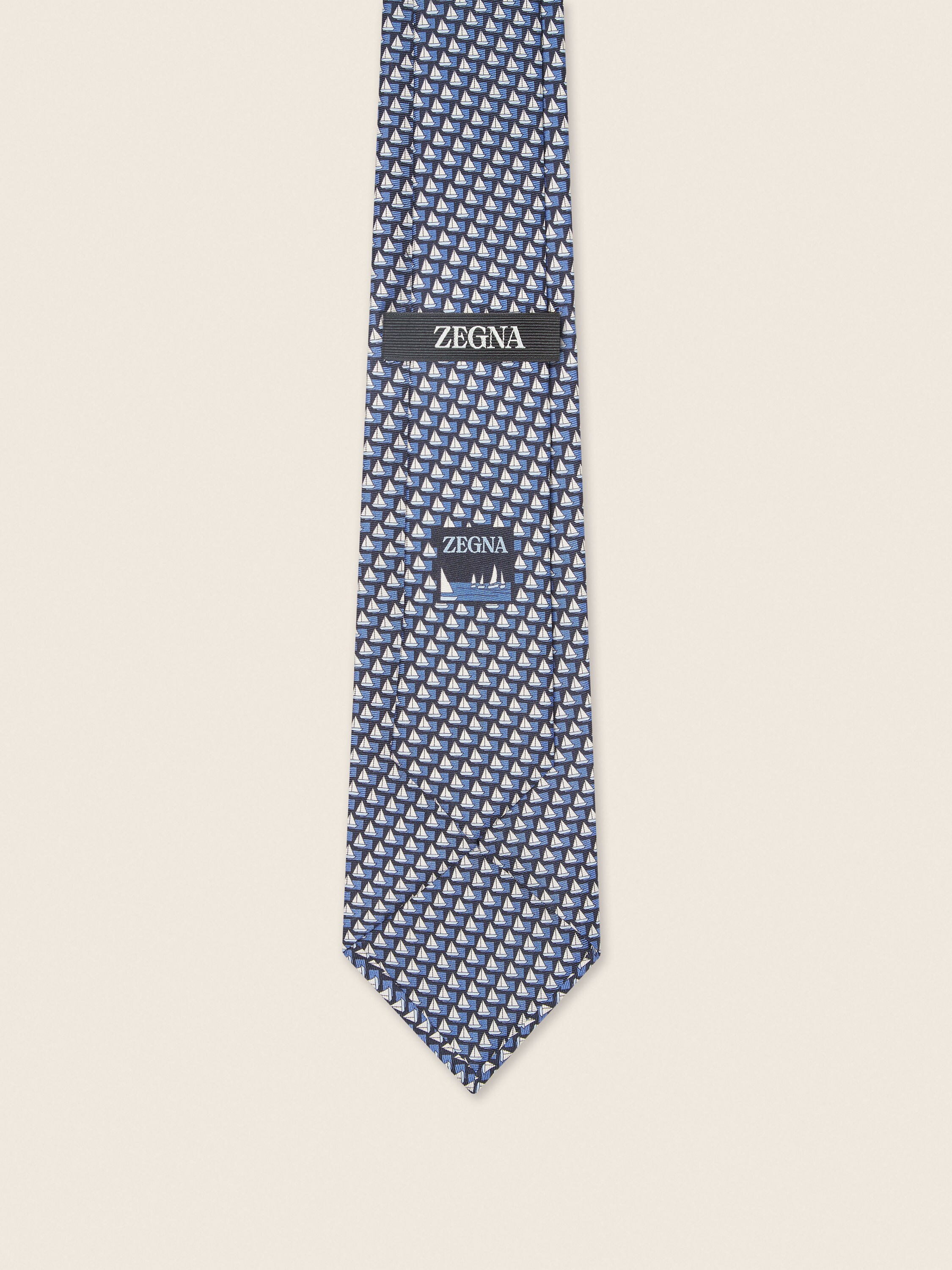 Navy Blue Silk Tie Product detail photo #2