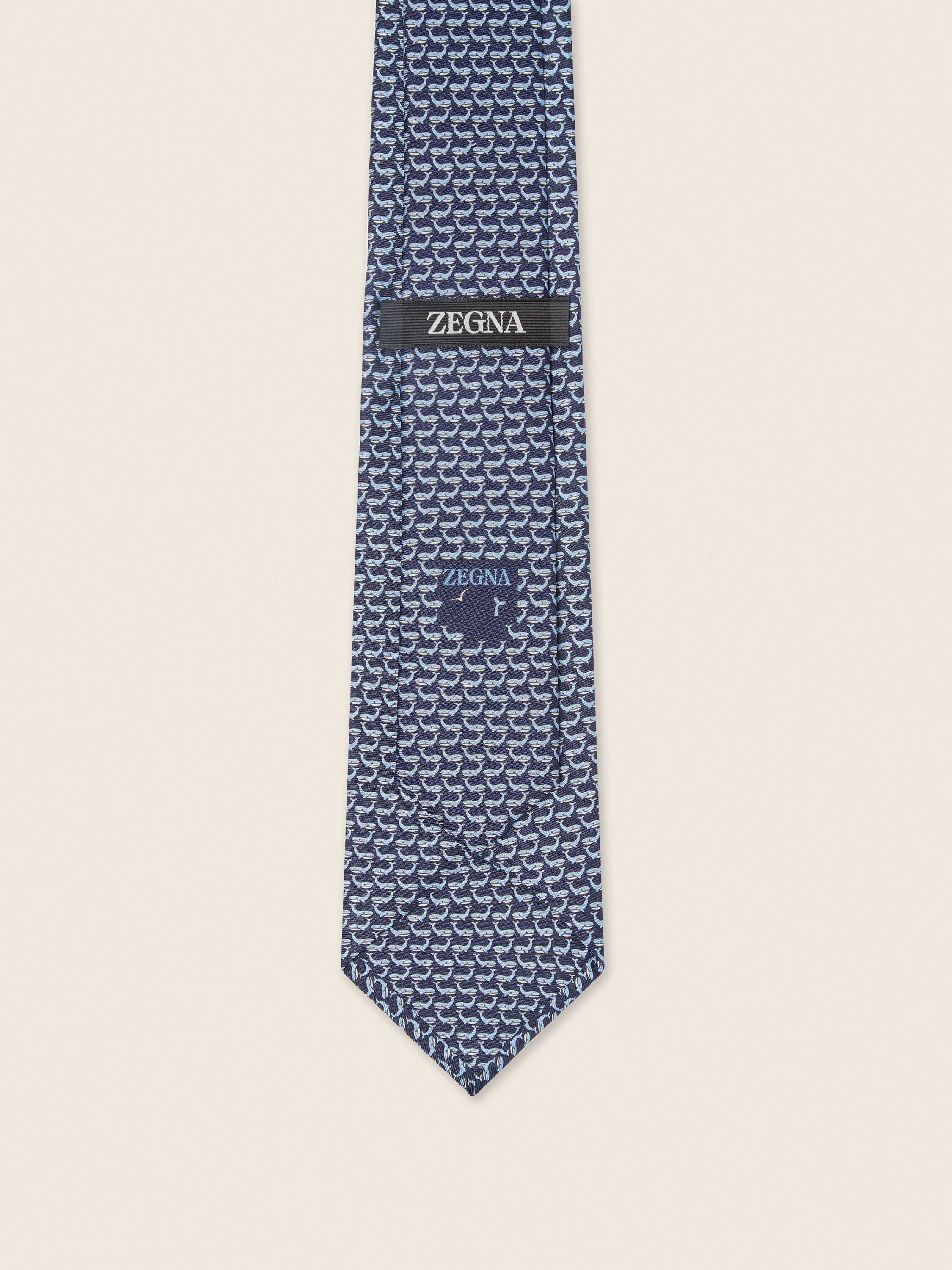 Navy Blue Silk Tie Product detail photo #2