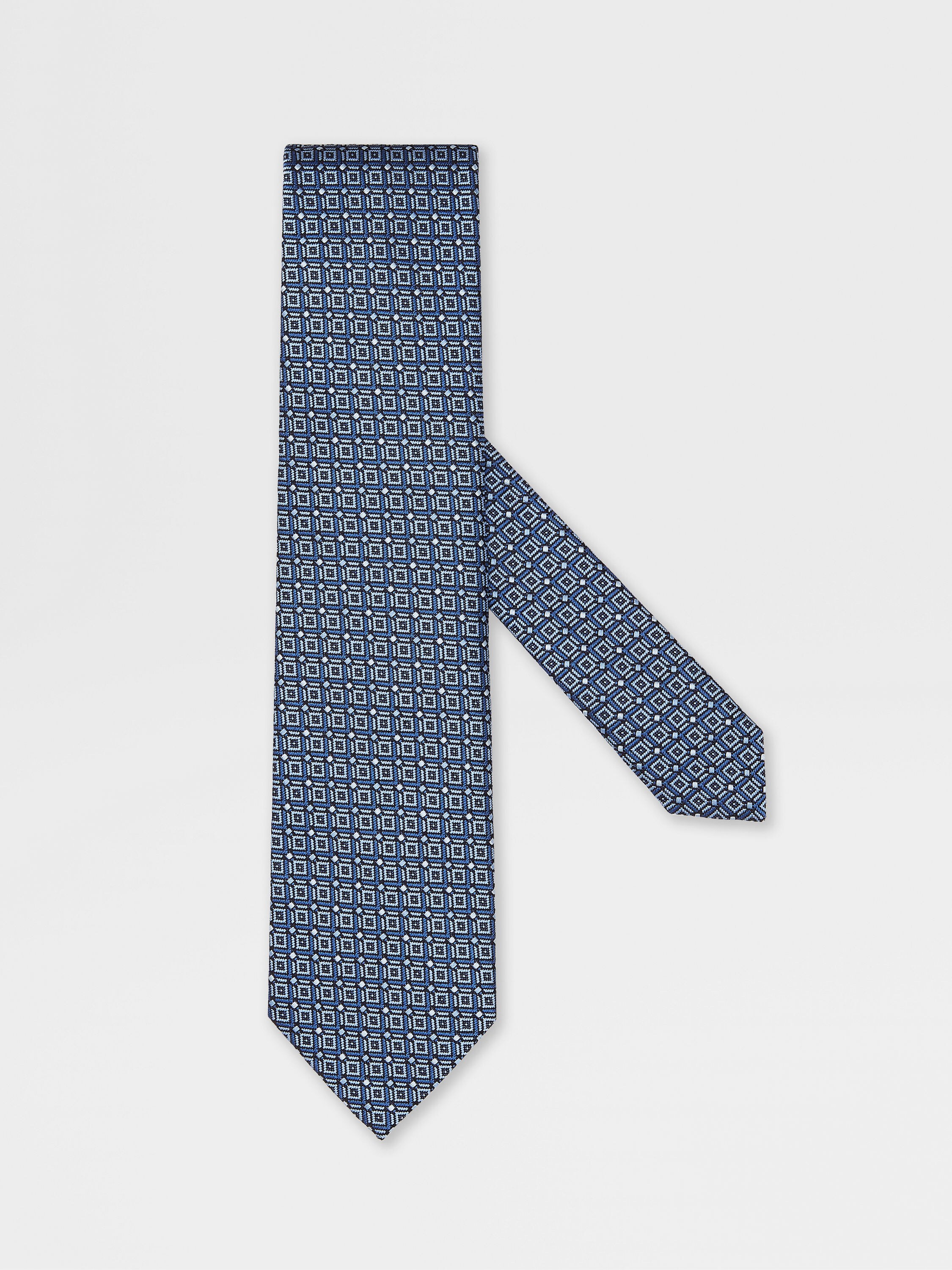 浅蓝色桑蚕丝领带