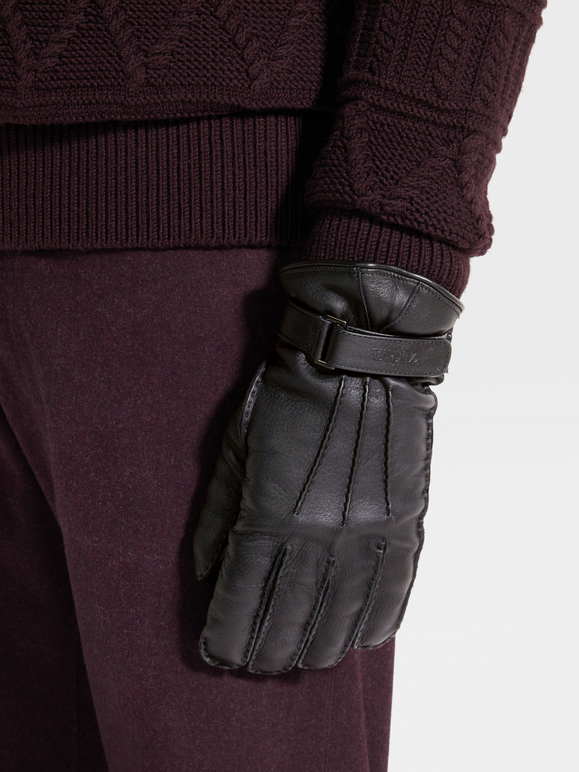 黑色鹿皮手套 产品细节图 #2