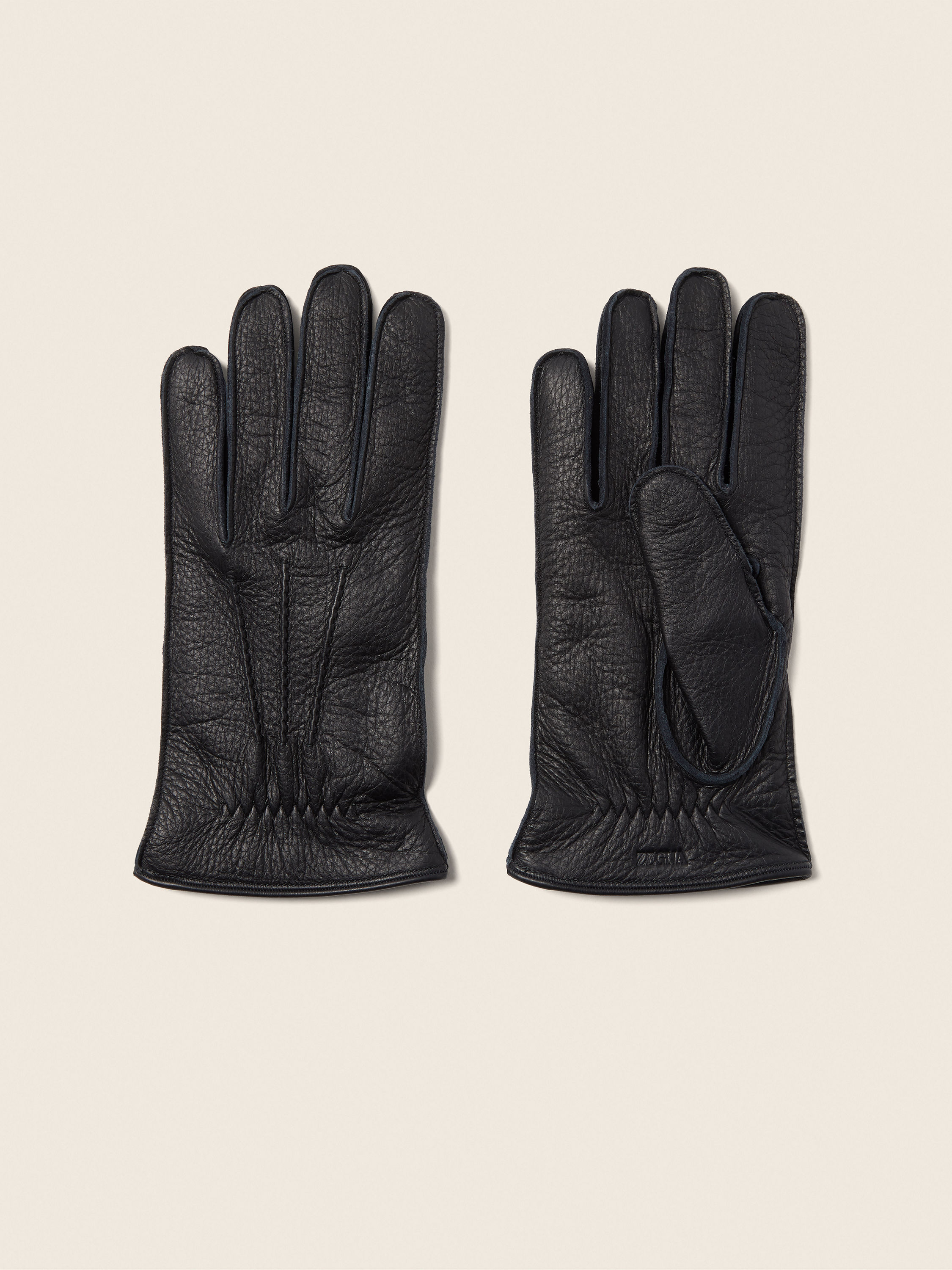 Black Deerskin Gloves Main product photo