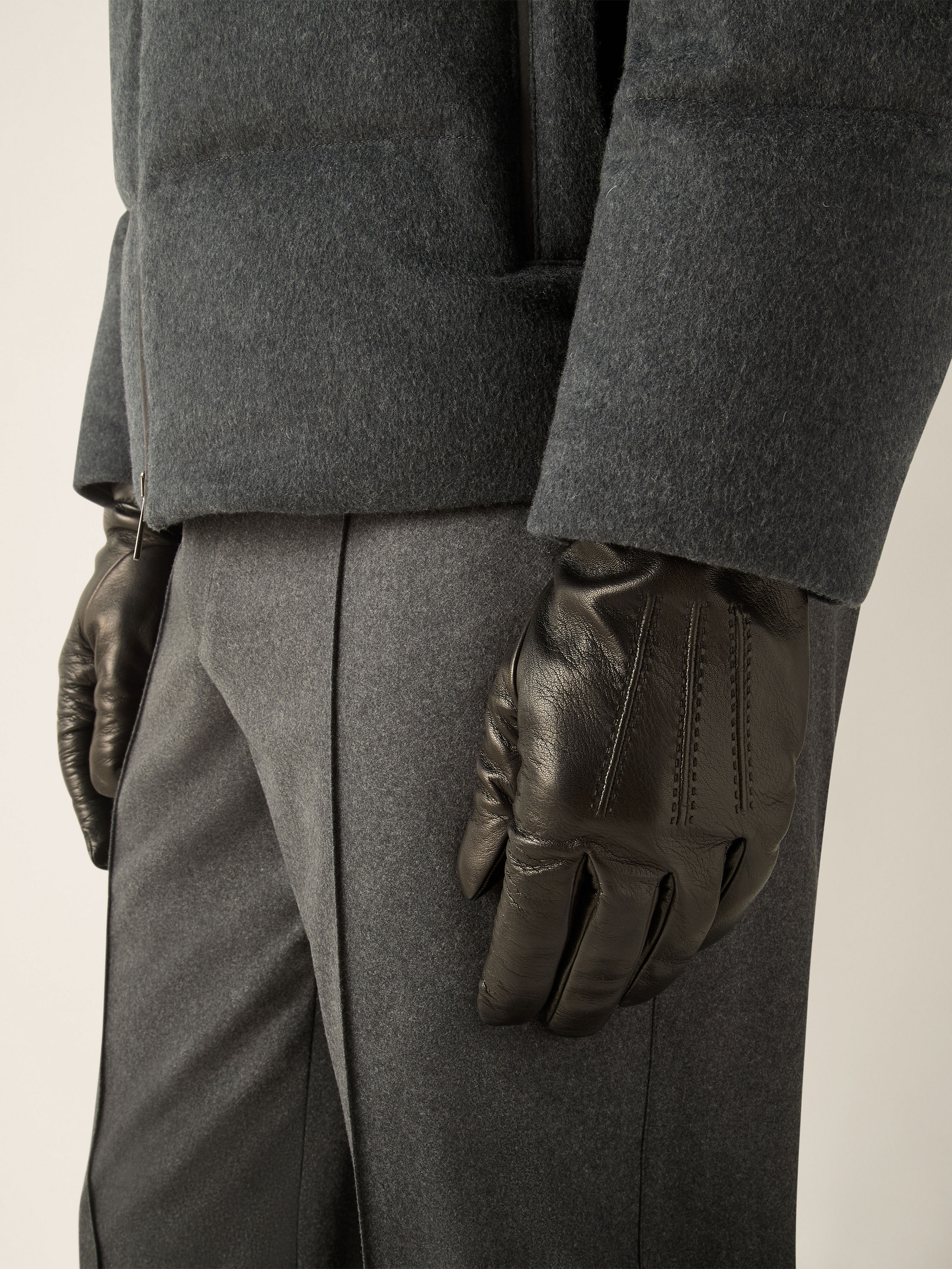 Black Leather Gloves Product detail photo #2
