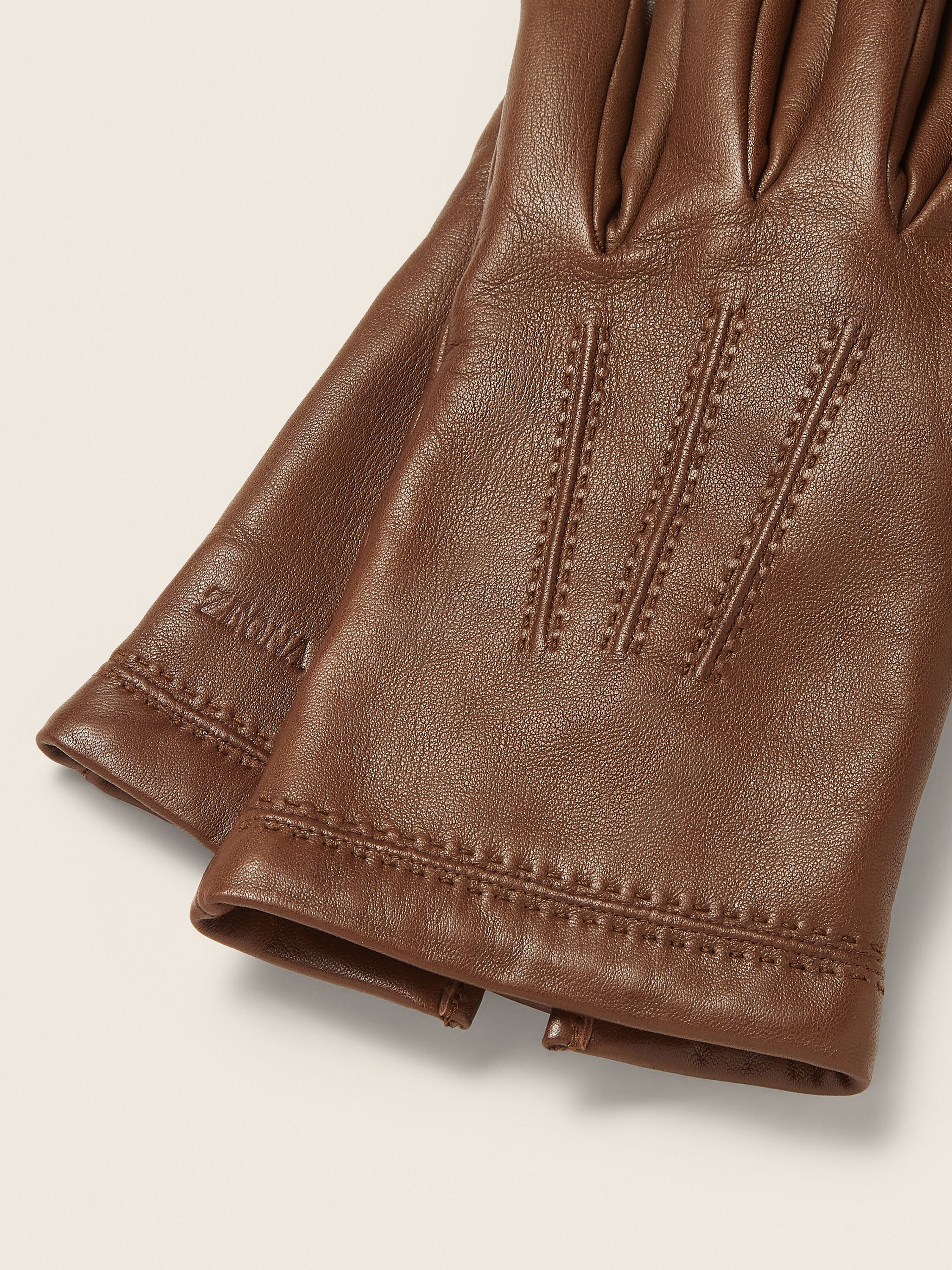 Dark Brown Leather Gloves Product detail photo #1