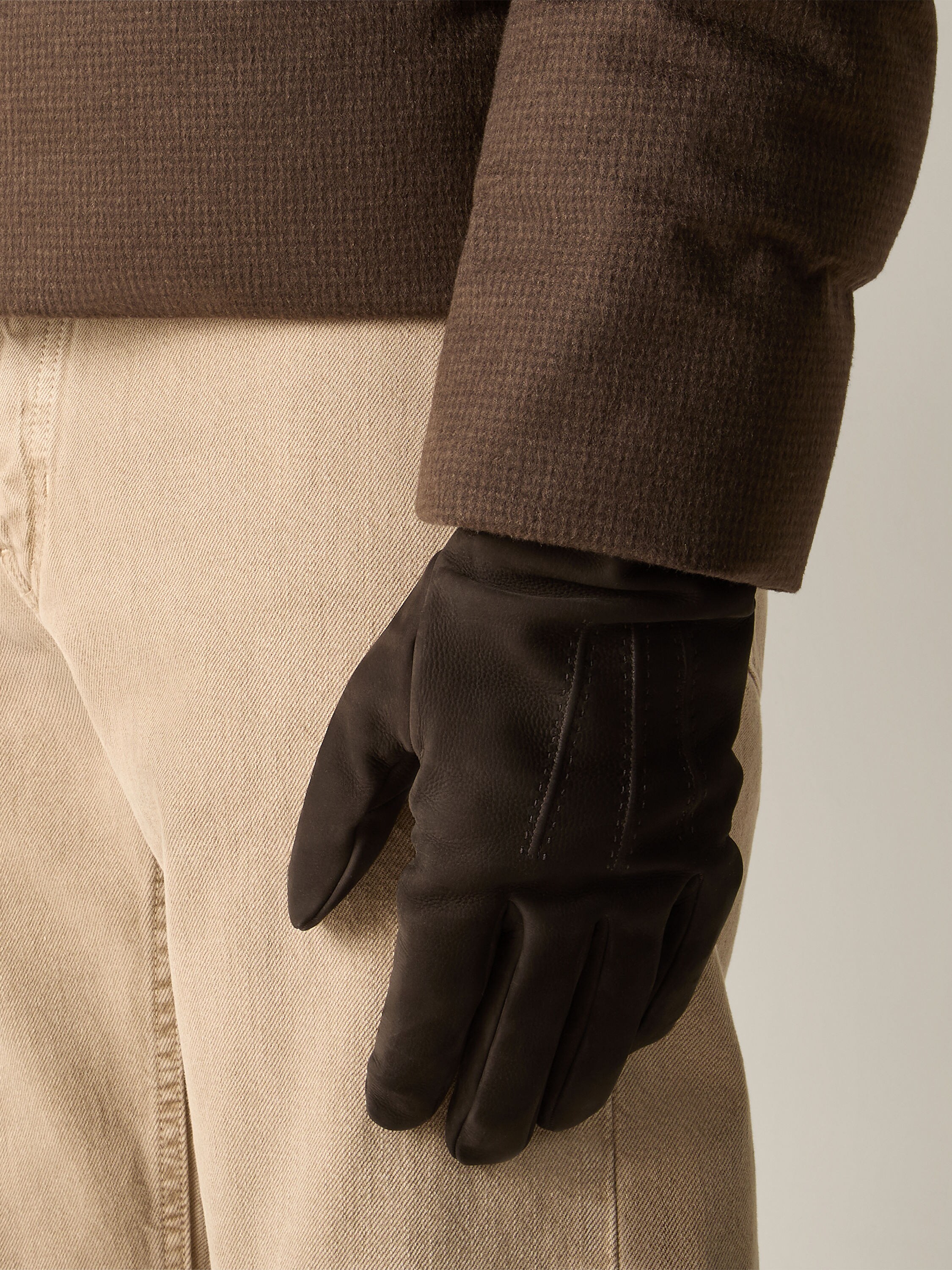 Dark Brown SECONDSKIN Gloves Product detail photo #2
