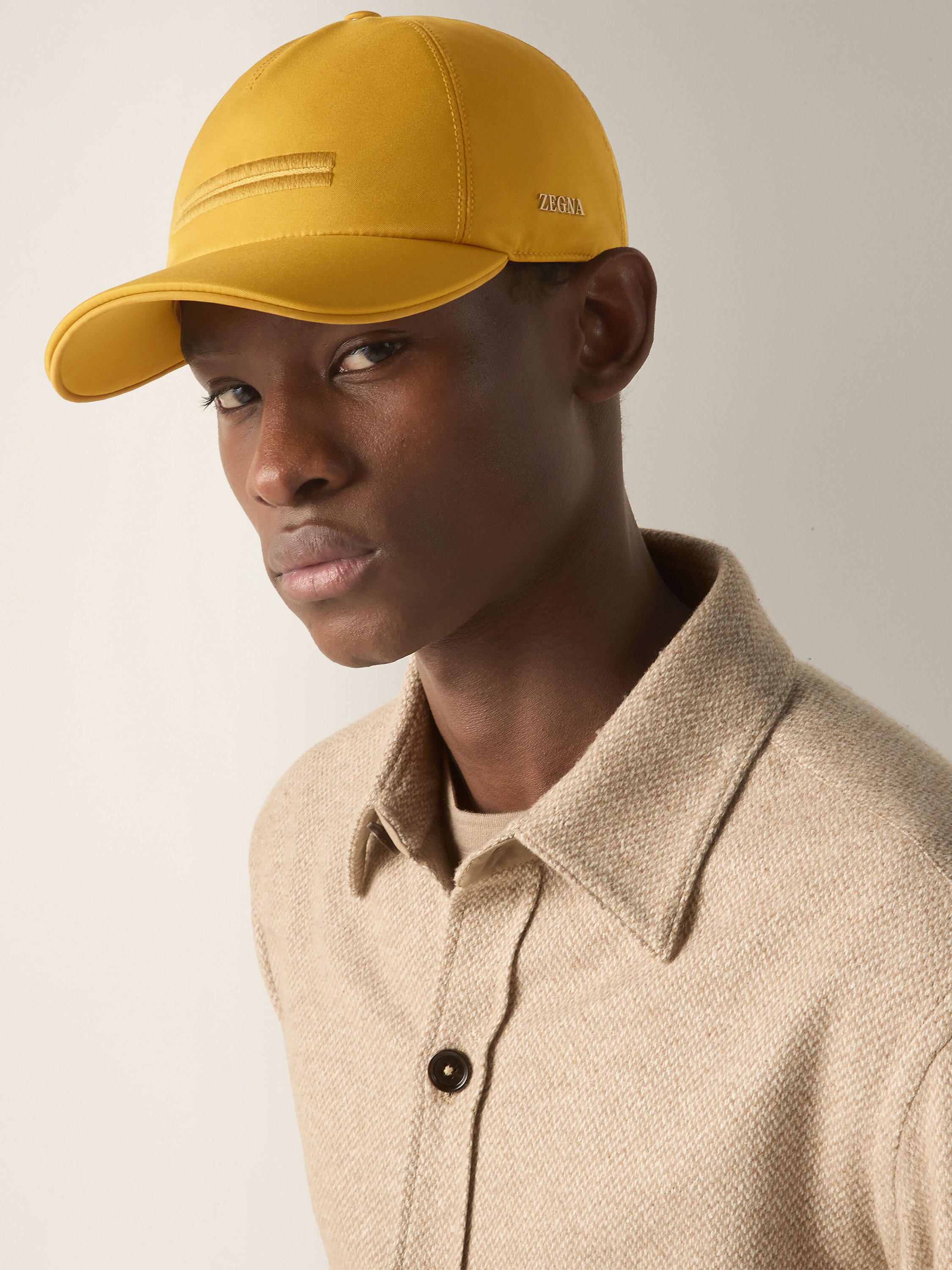 Yellow Microfiber Motorin Baseball Cap Product detail photo #2