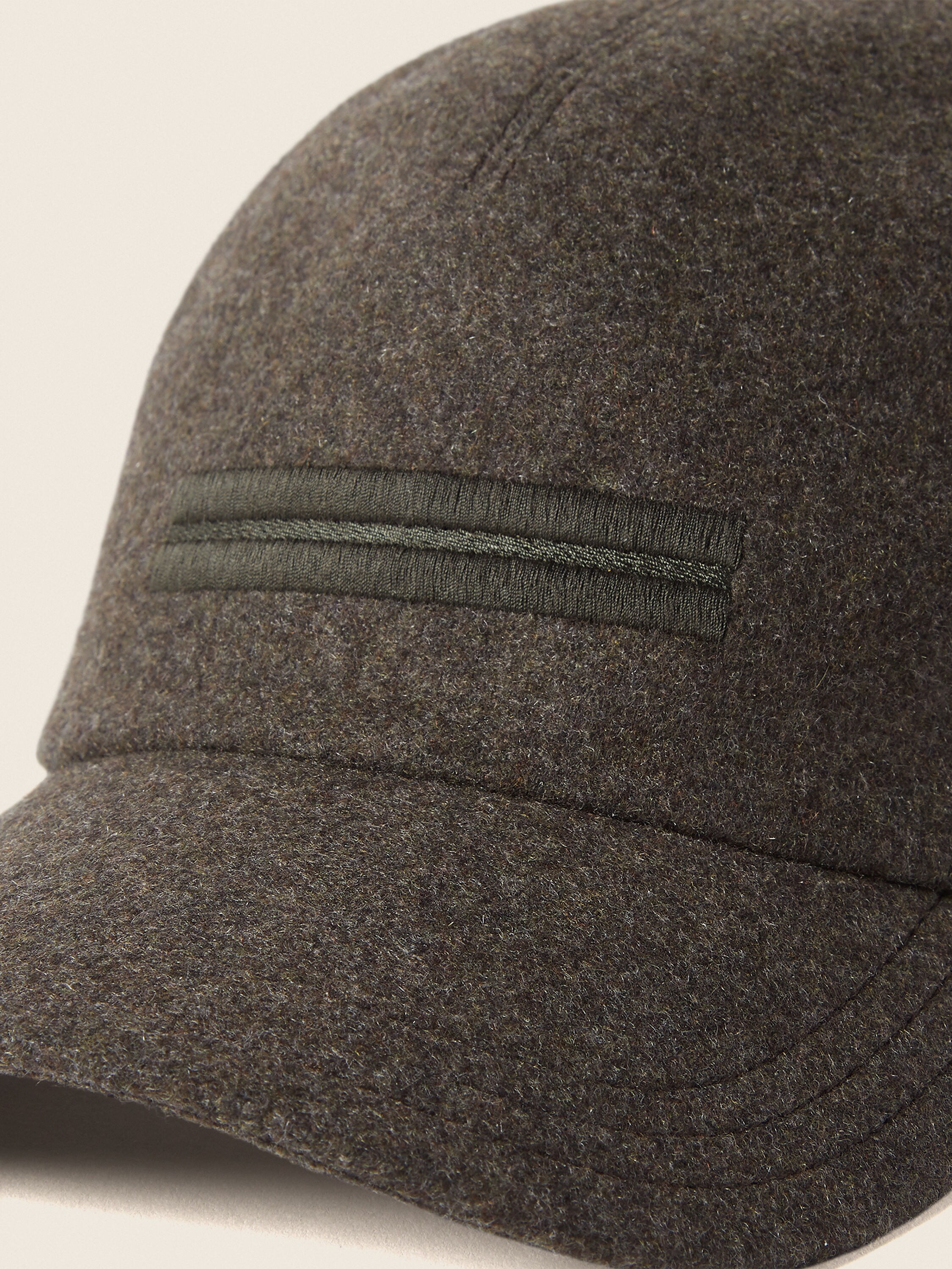 Green Mélange Oasi Cashmere Baseball Cap Product detail photo #1