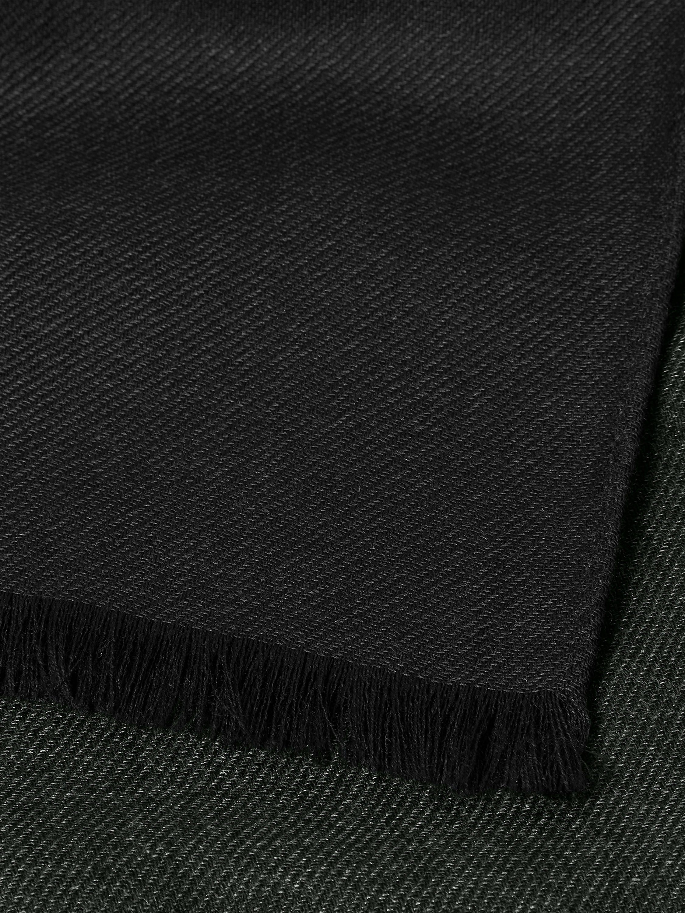 Dark Grey Wool and Cashmere Scarf Product detail photo #1