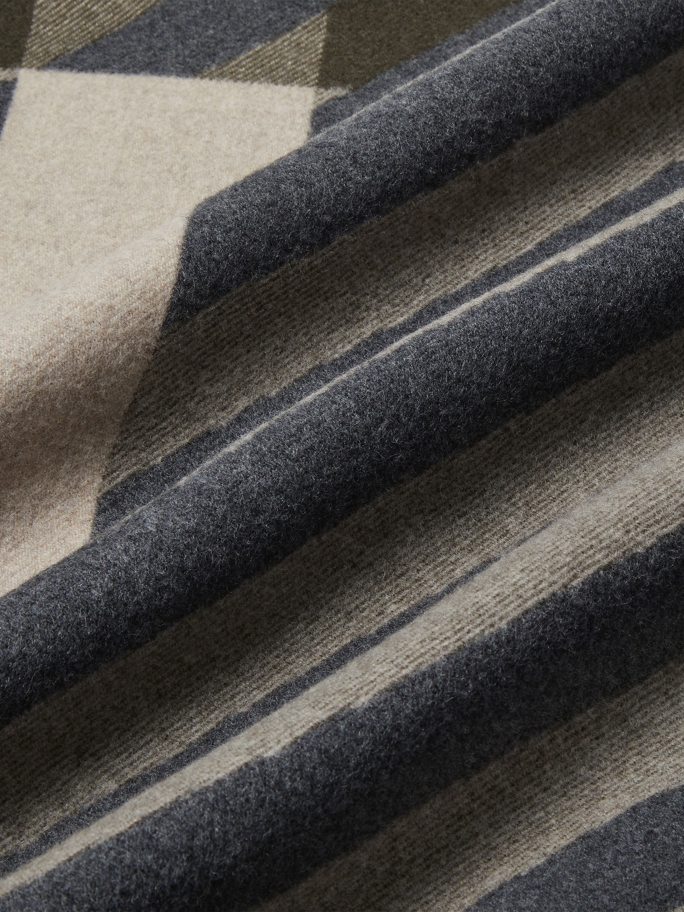 Grey Mélange Wool Throw Product detail photo #2