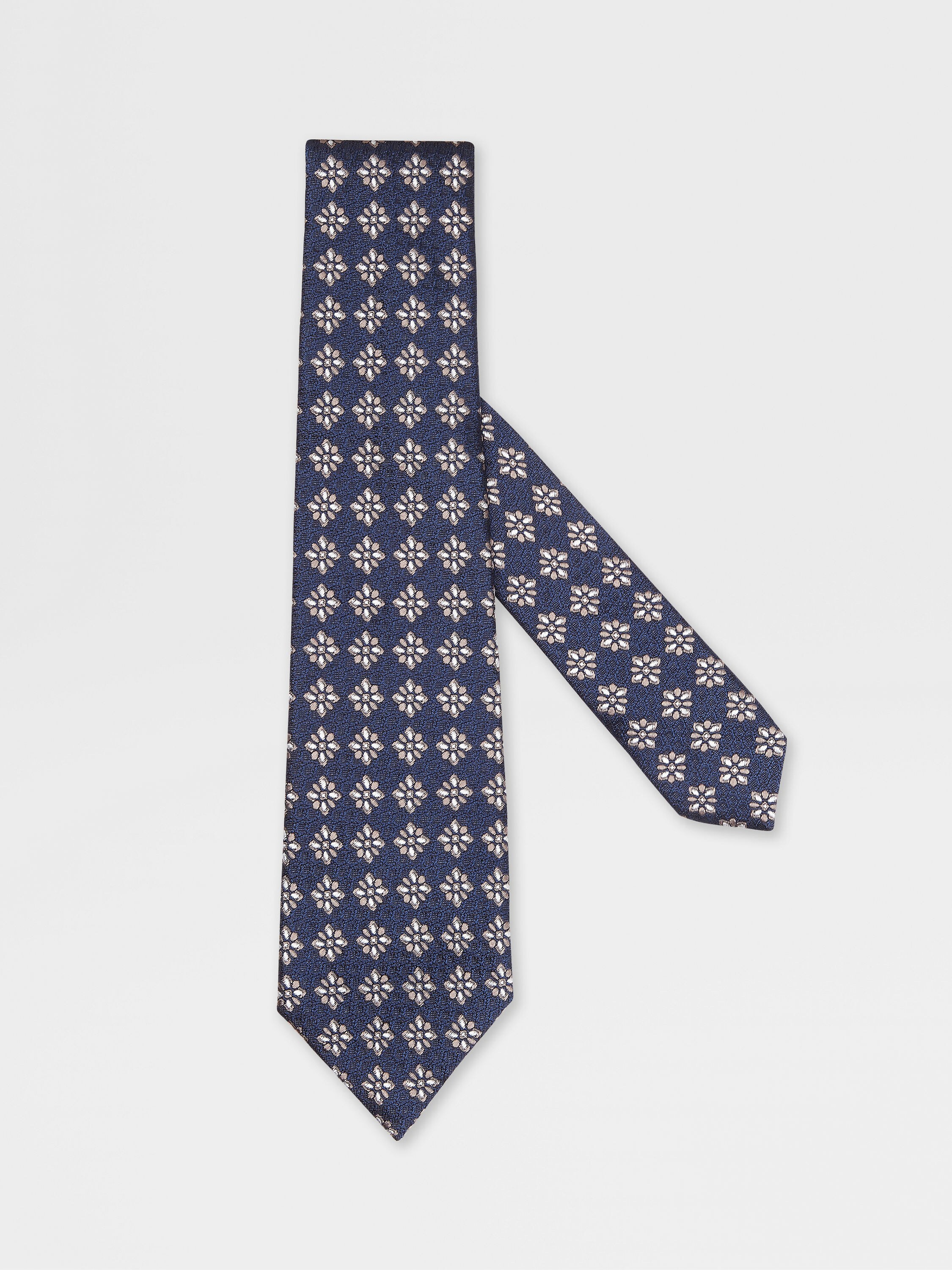 深蓝色桑蚕丝领带