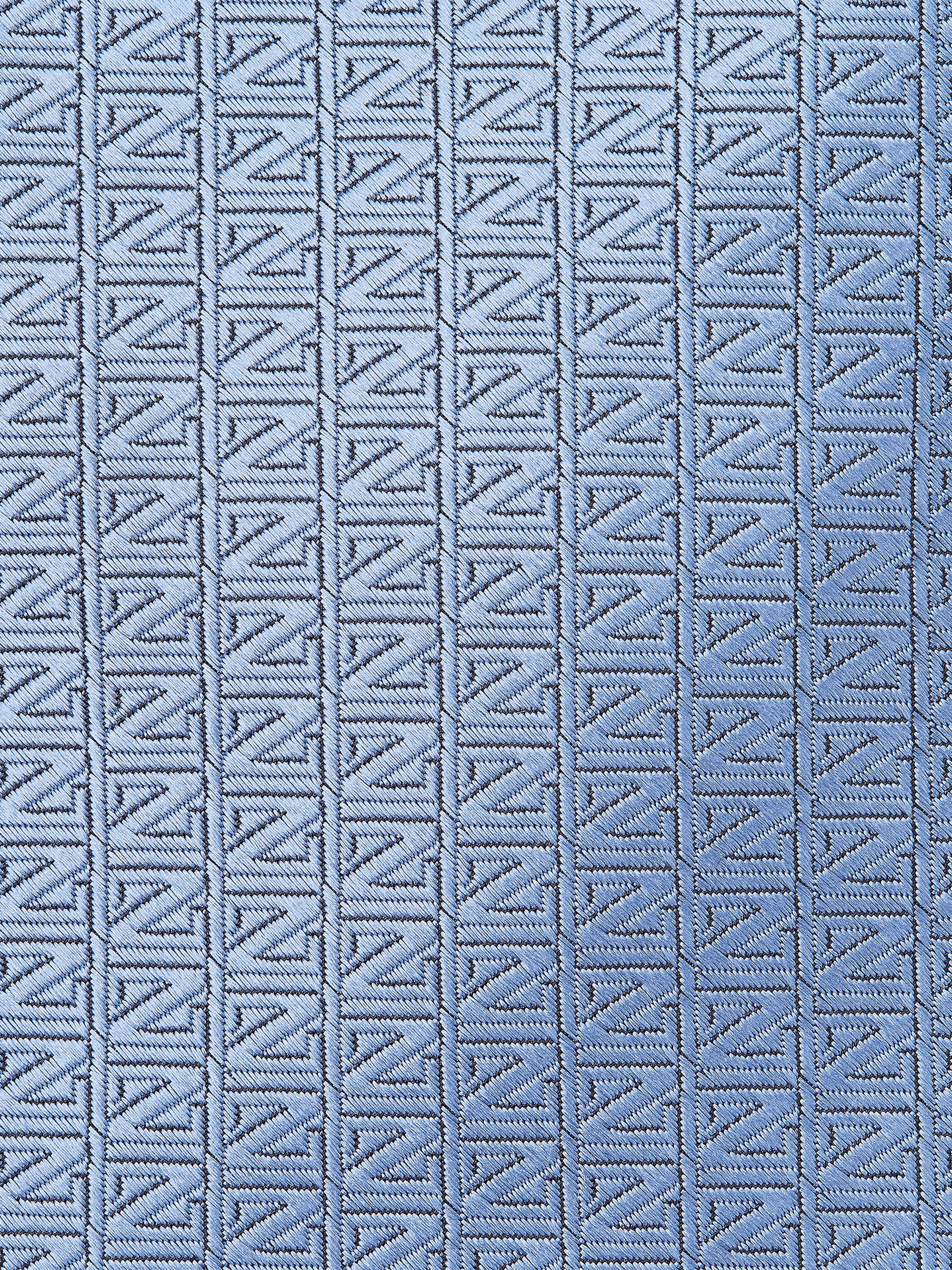 浅蓝色天然桑蚕丝领带 产品细节图 #1