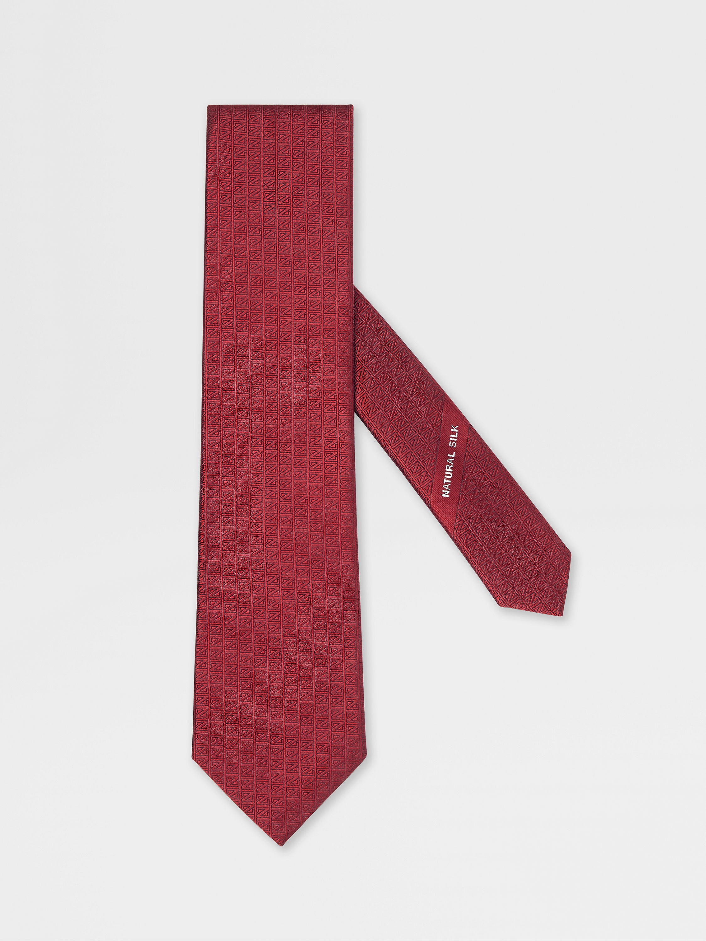 Red Natural Silk Tie