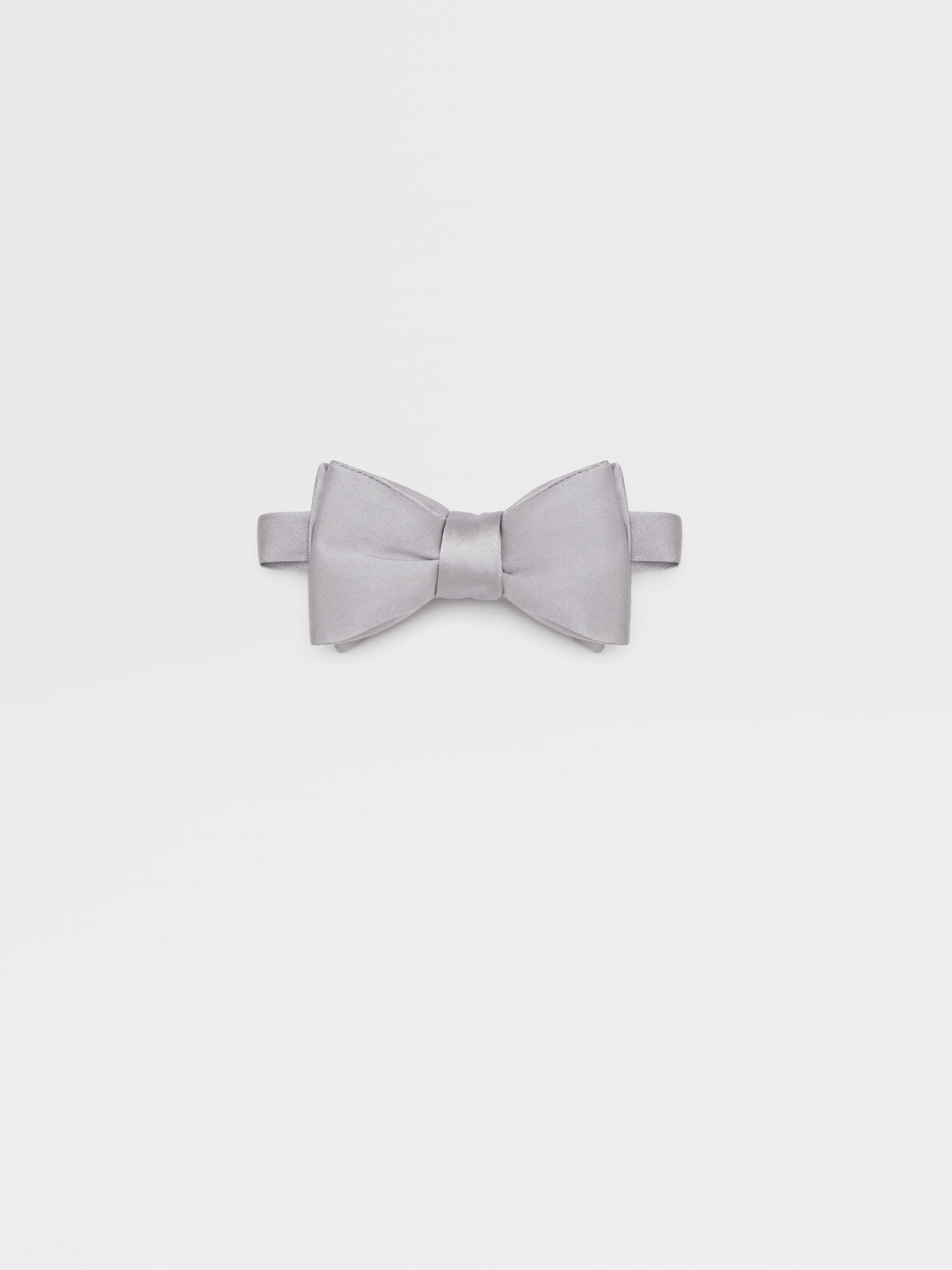 Light Grey Silk Bowtie