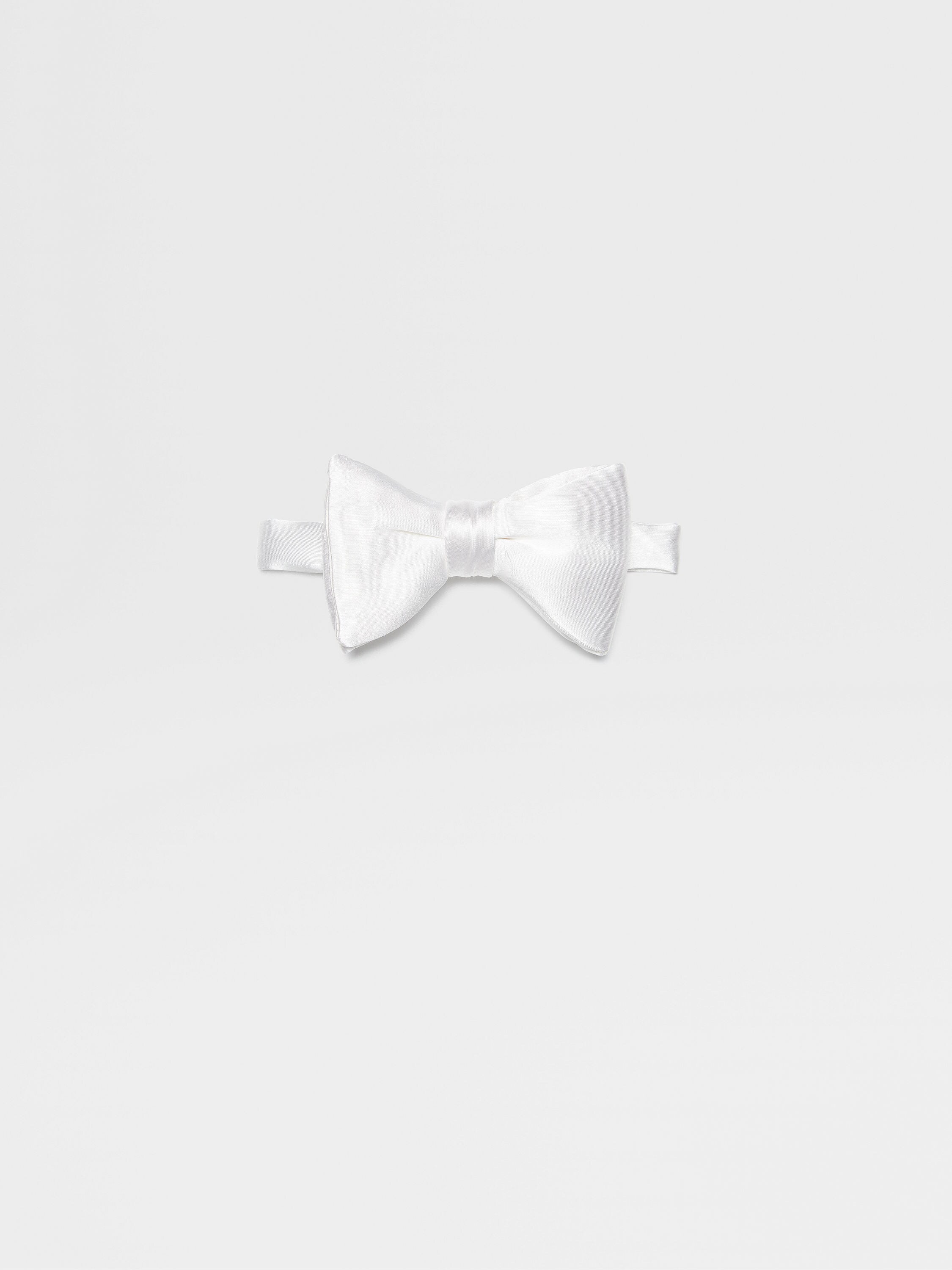 White Silk Bowtie