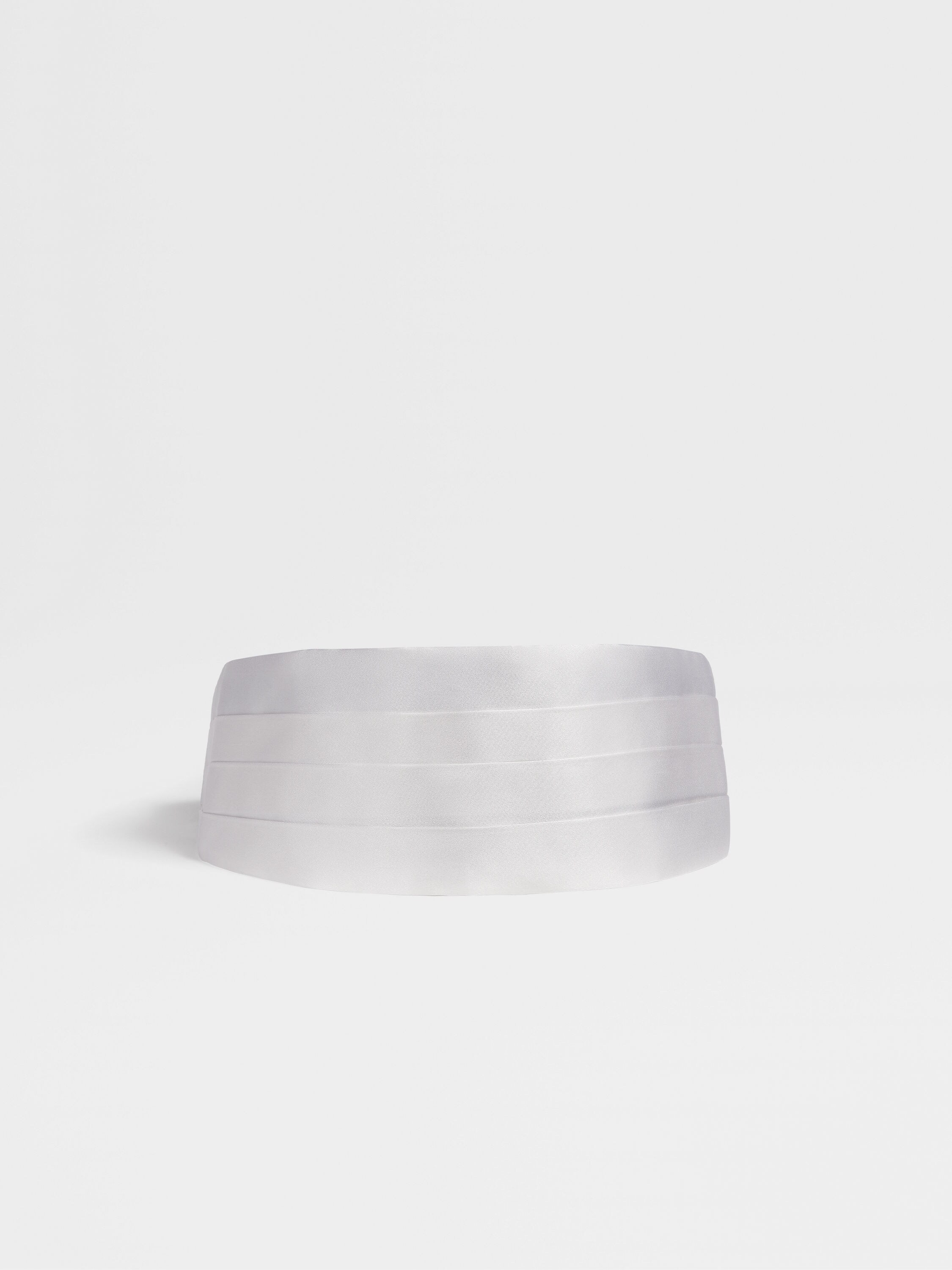 White Silk Cummerbund