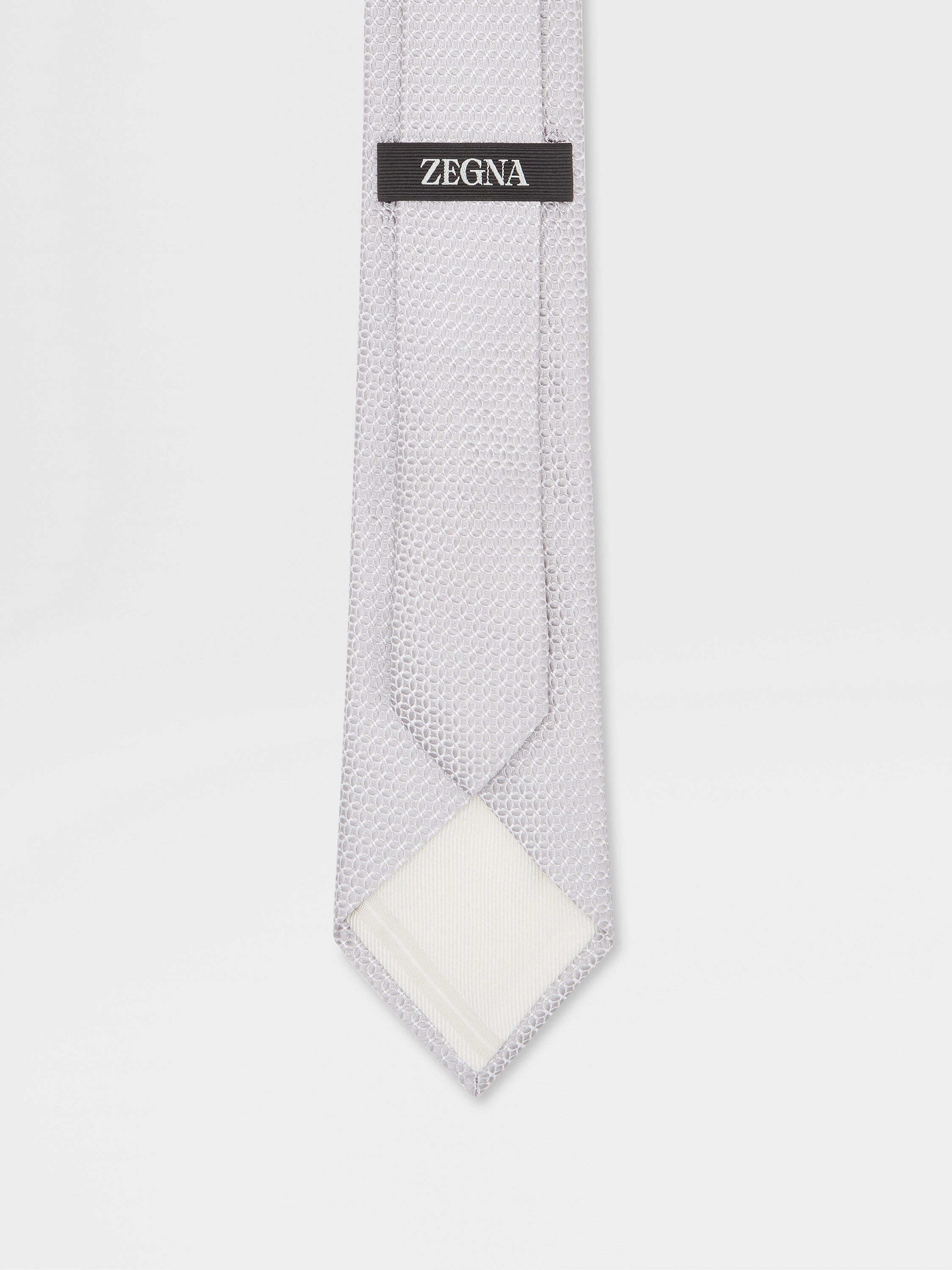 Light Grey Silk Tie Product detail photo #2