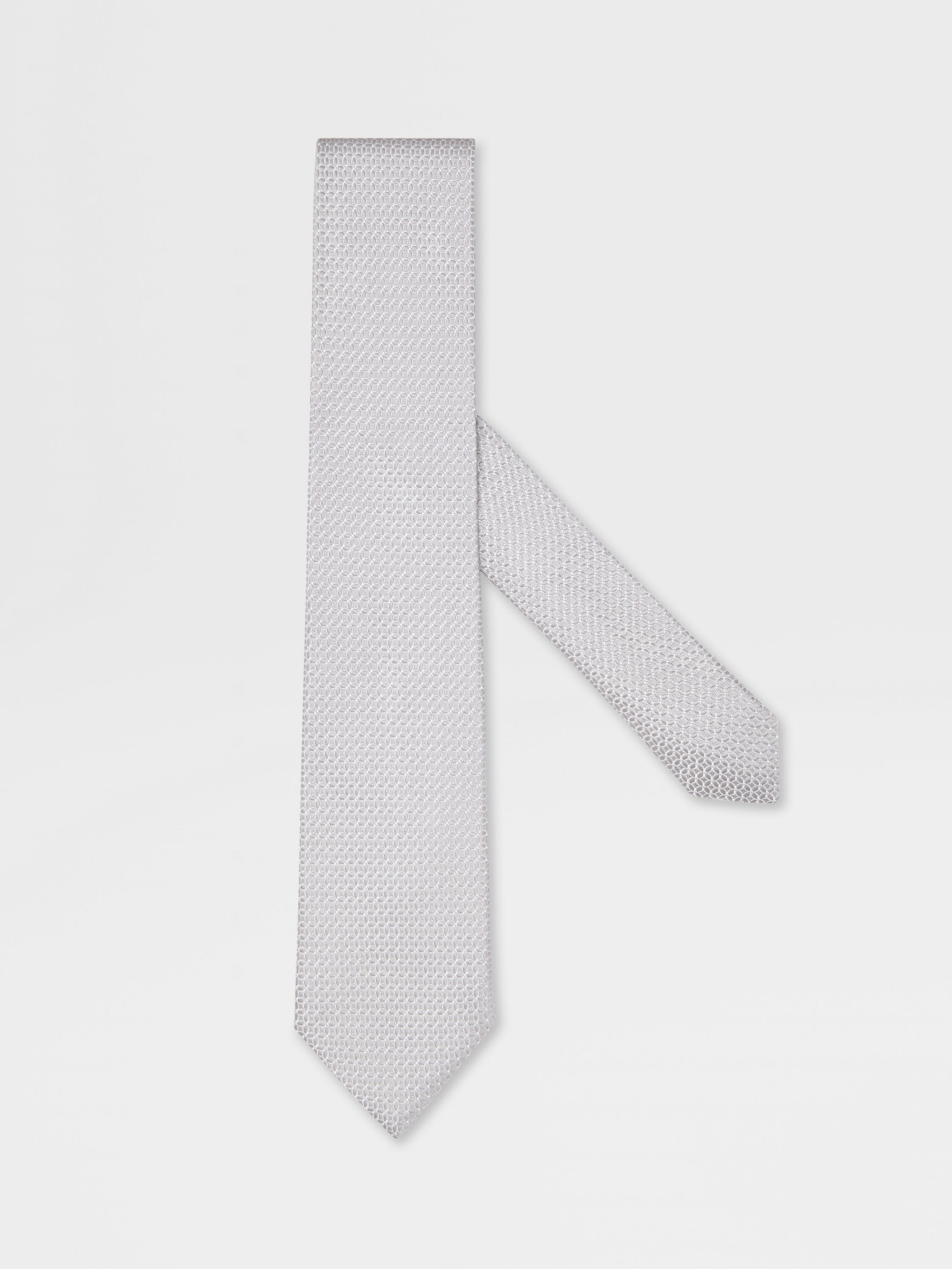 Light Grey Silk Tie Main product photo