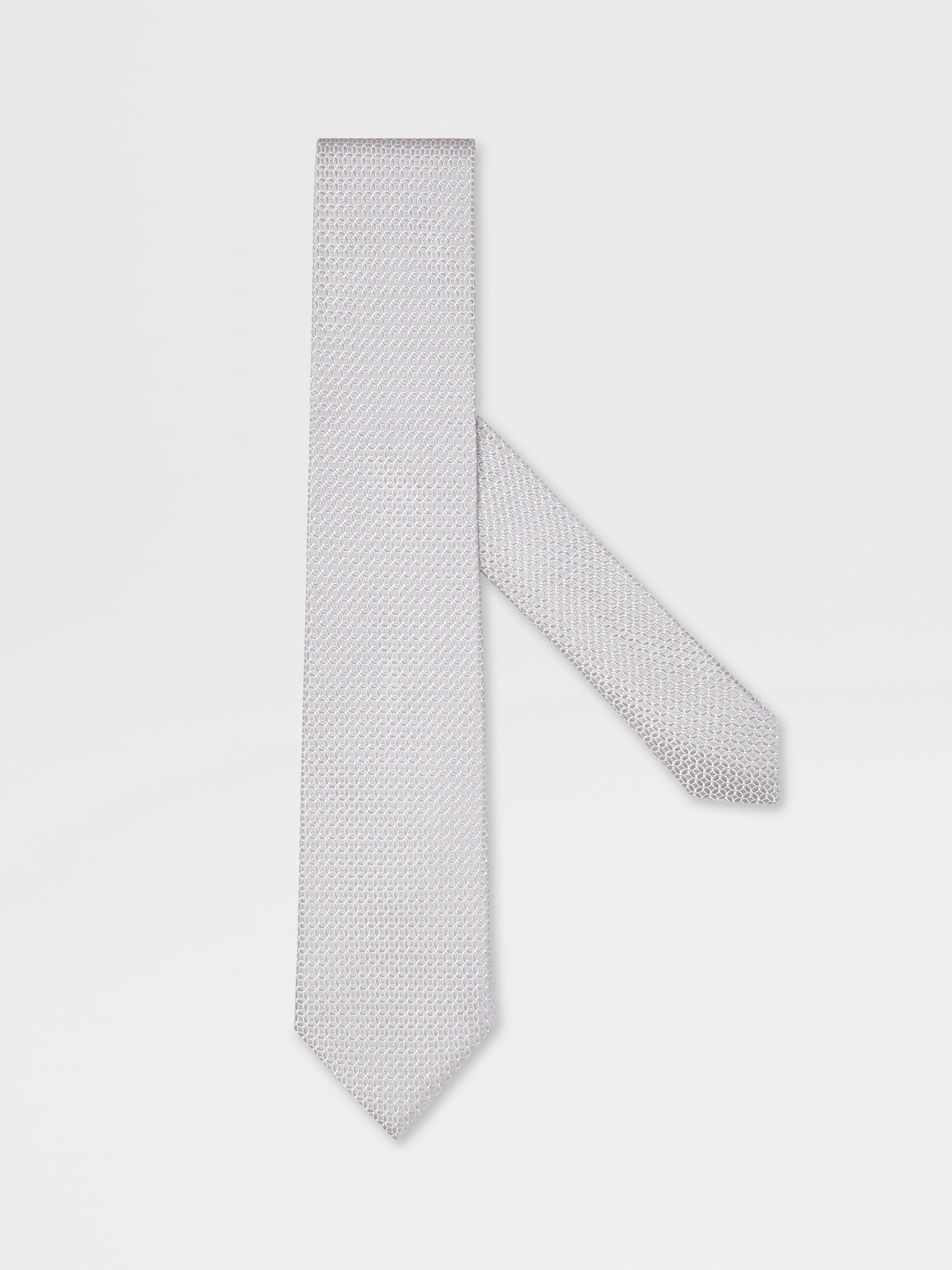 Light Grey Silk Tie