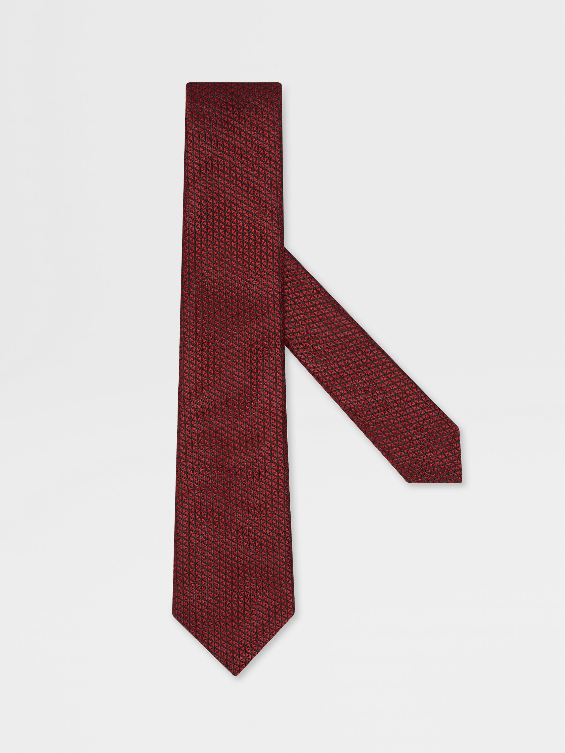 红色桑蚕丝领带