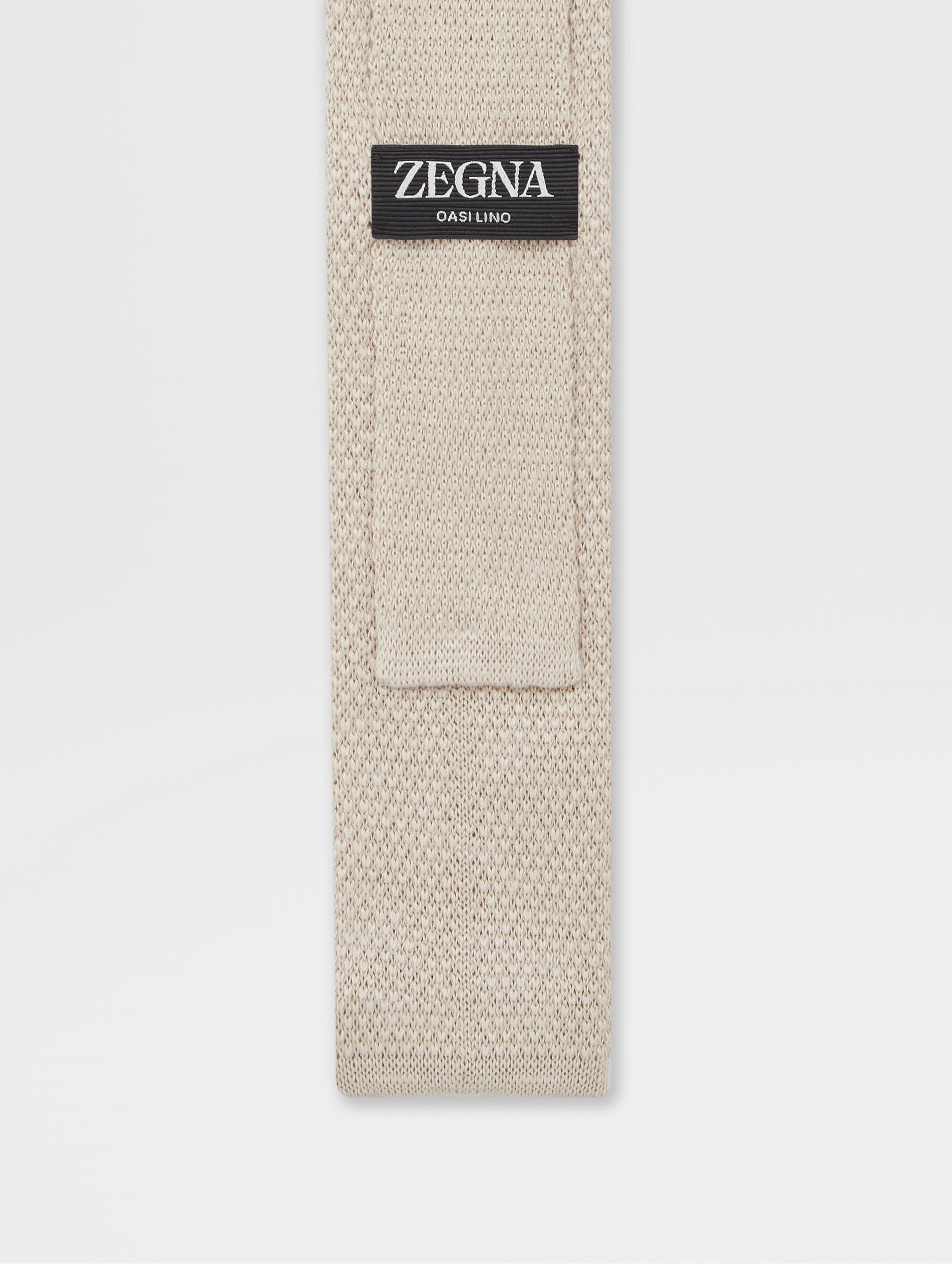 Beige Oasi Lino Tie Product detail photo #2