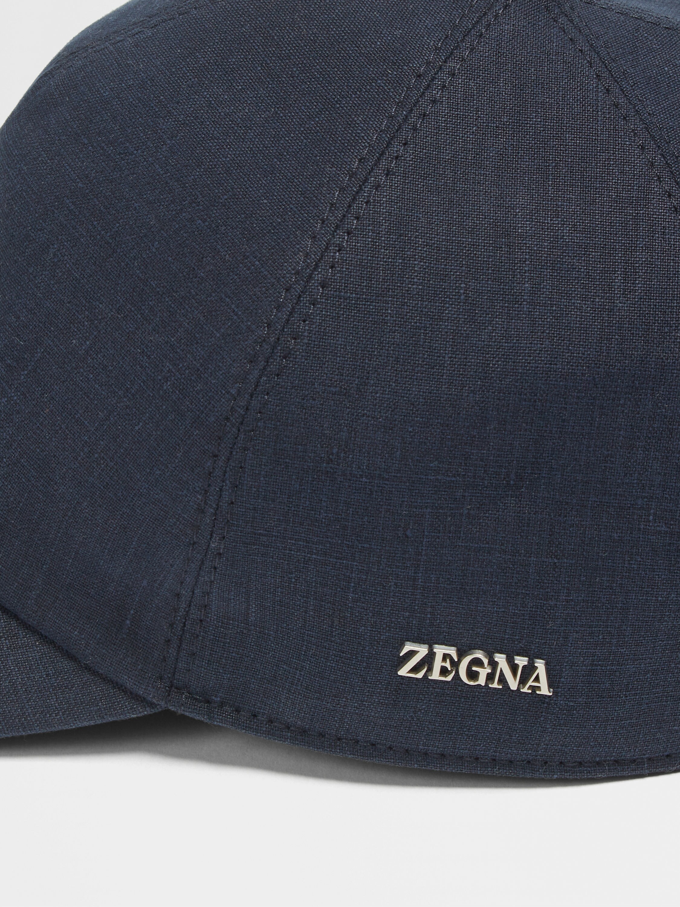 Dark Blue Oasi Lino Baseball Cap Product detail photo #1