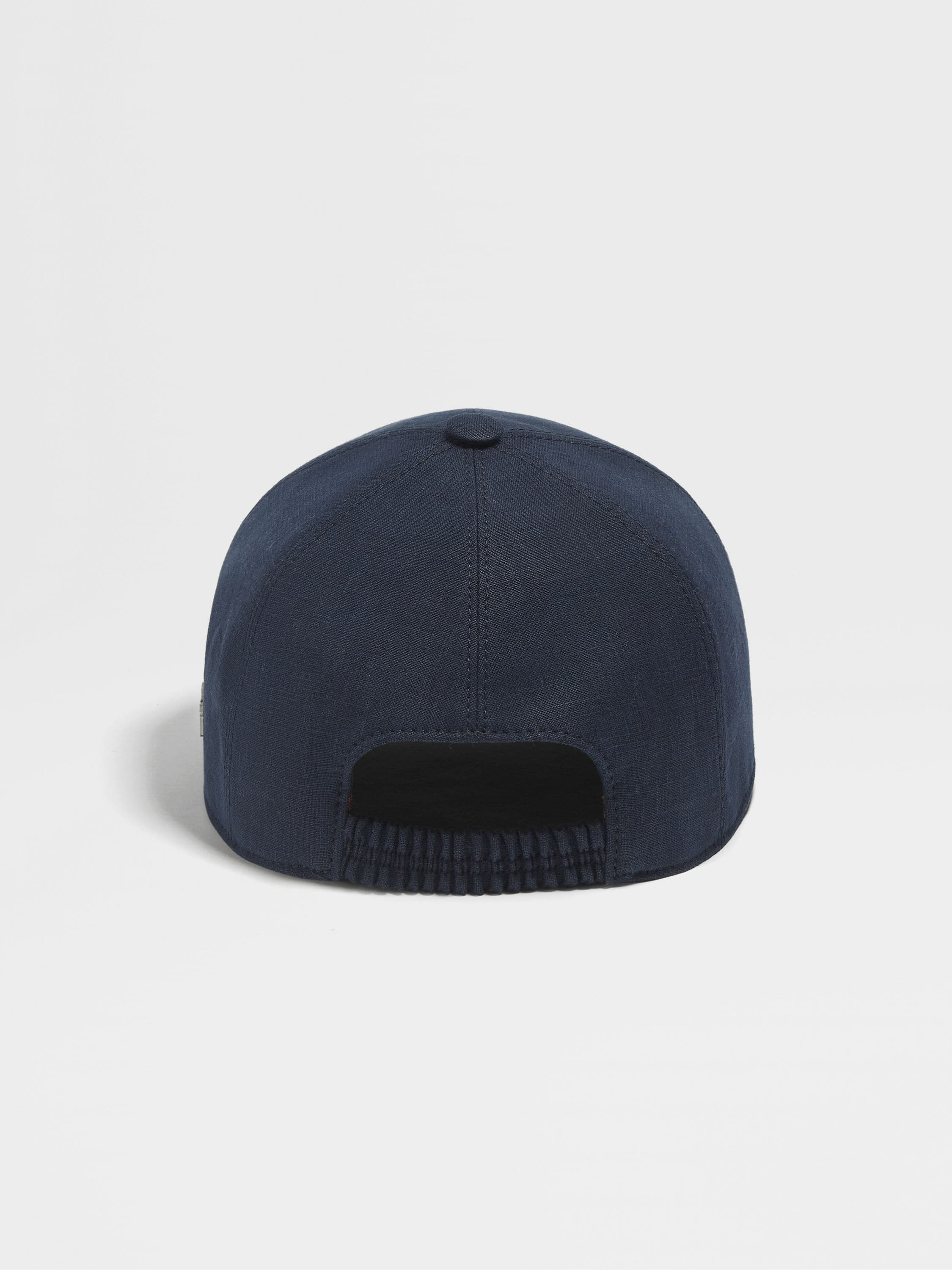 Dark Blue Oasi Lino Baseball Cap Product detail photo #2