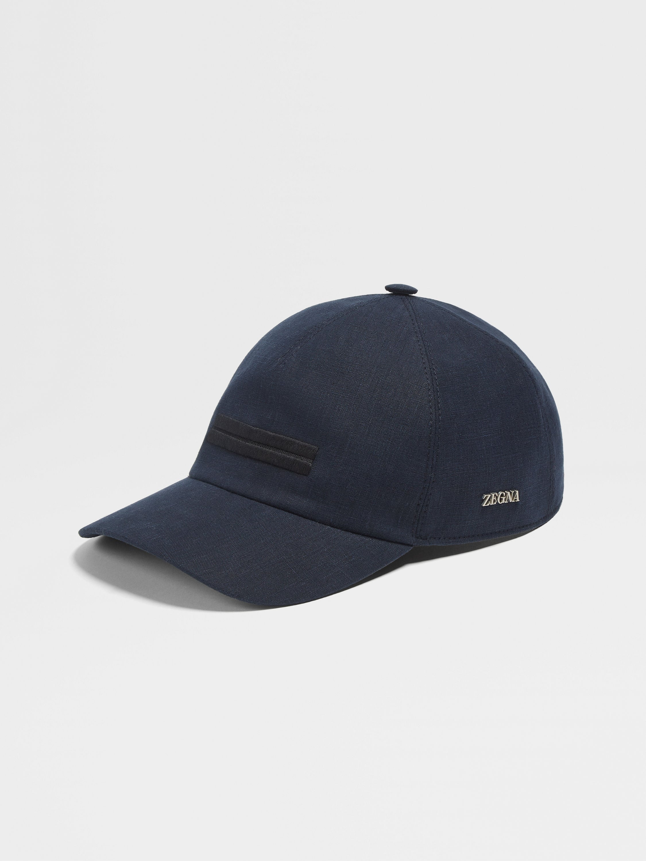 Dark Blue Oasi Lino Baseball Cap