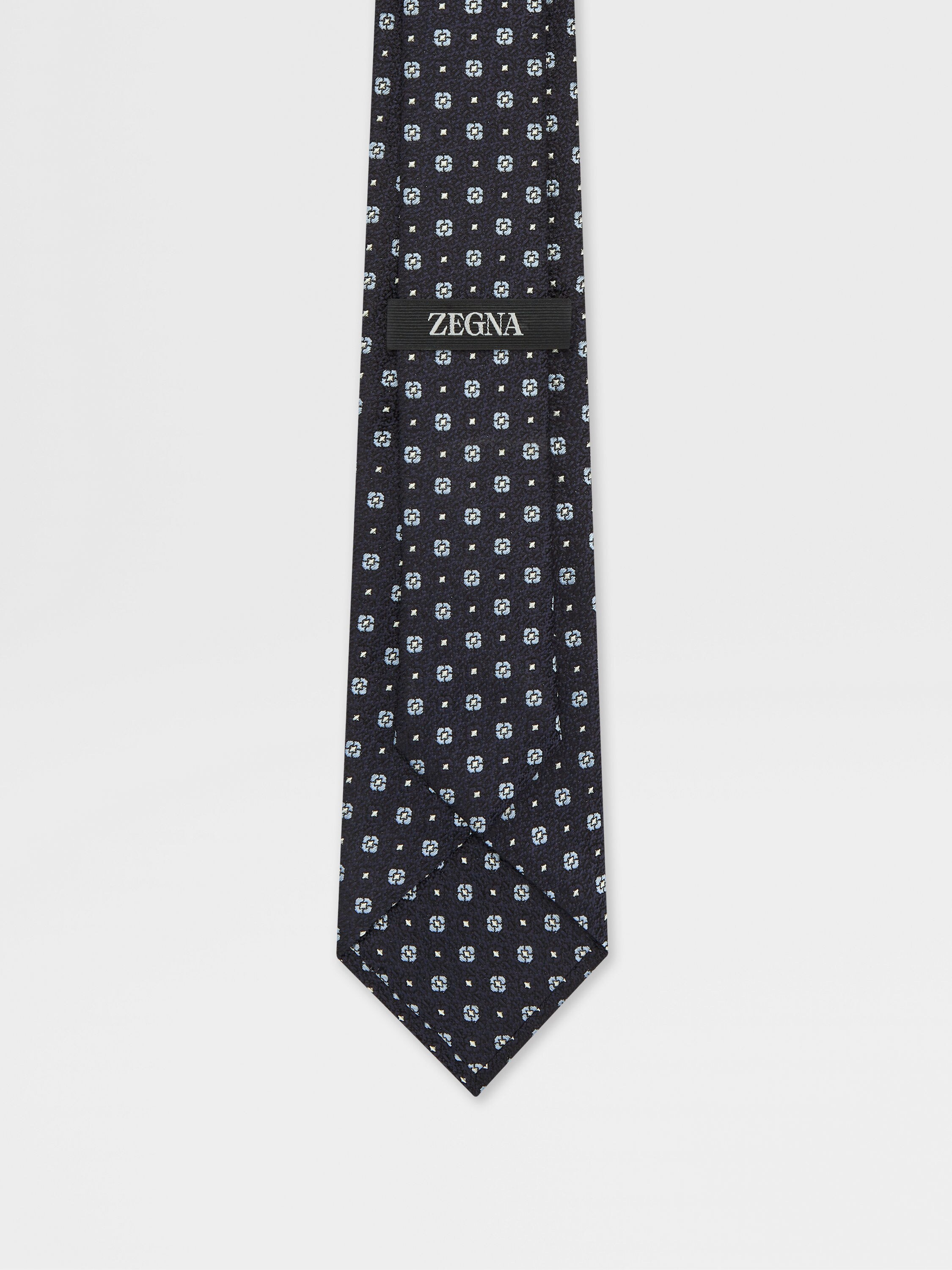 午夜蓝桑蚕丝领带 产品细节图 #2